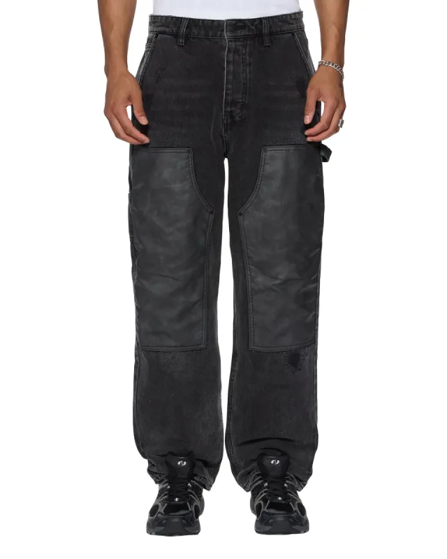 OPERATOR PANT TORQUED BLACK sold by Ksubi