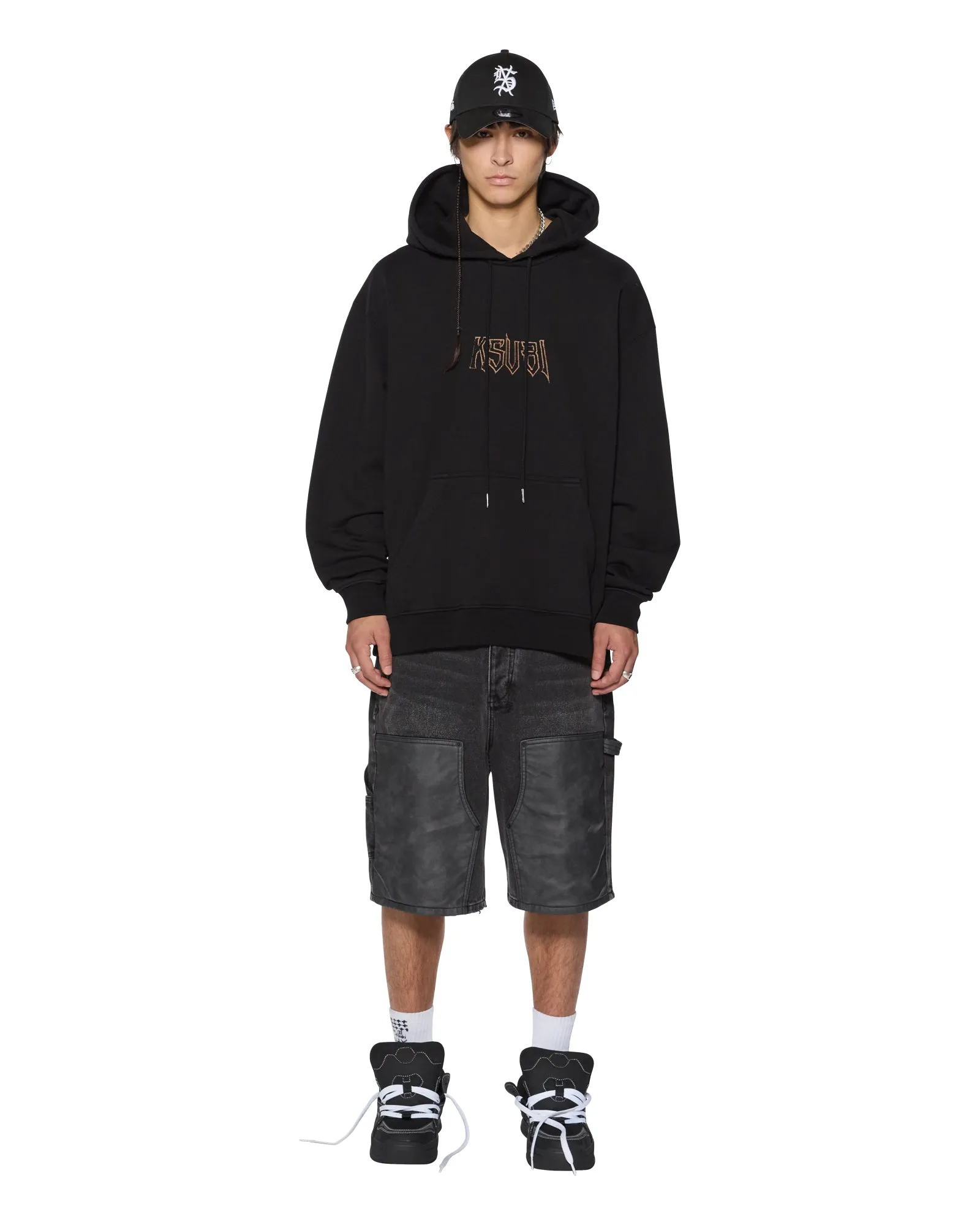 KINGDOM BIGGIE HOODIE JET BLACK sold by Ksubi product image thumbnail 3