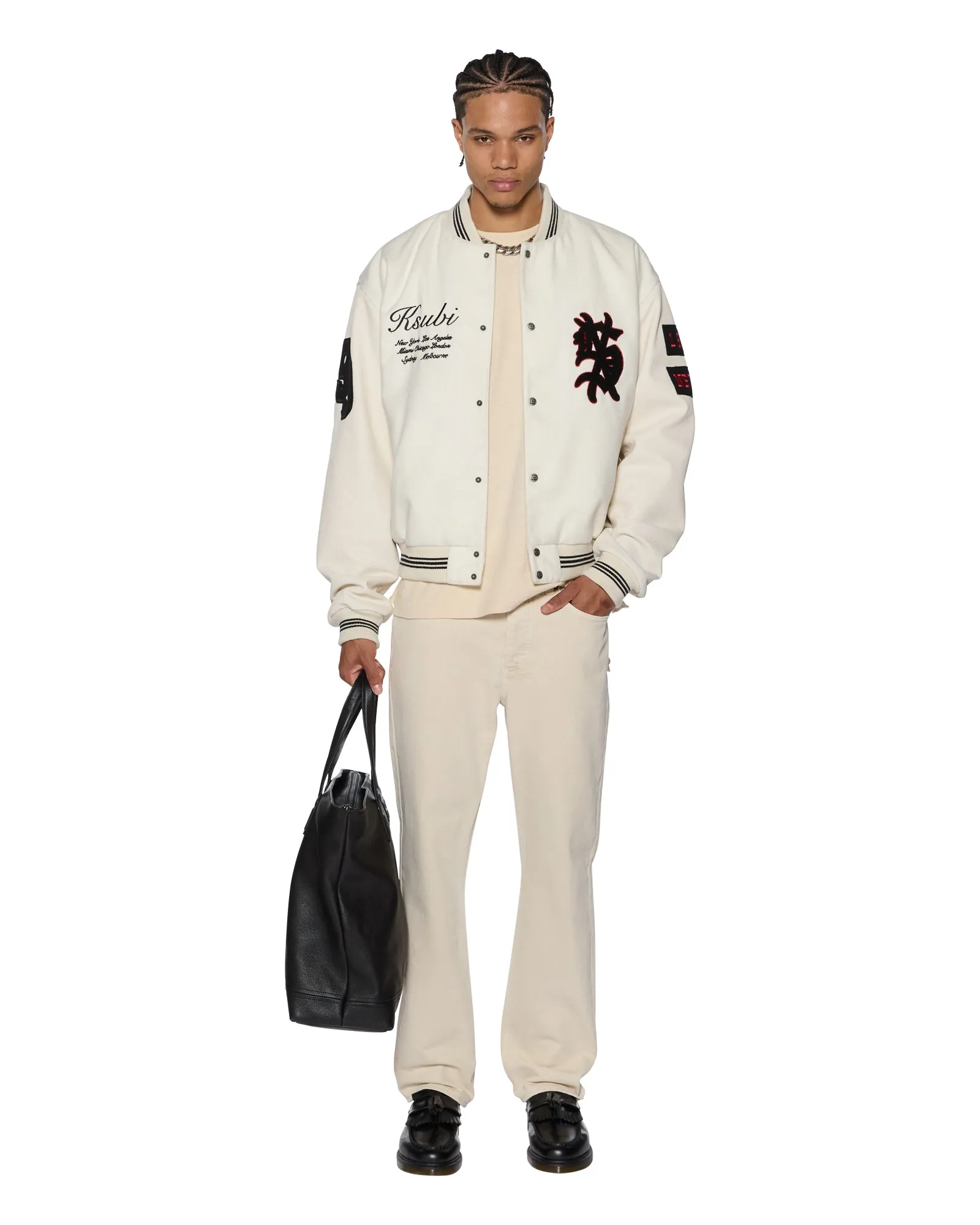 PLAYOFF VARSITY JACKET ECRU sold by Ksubi product image thumbnail 2