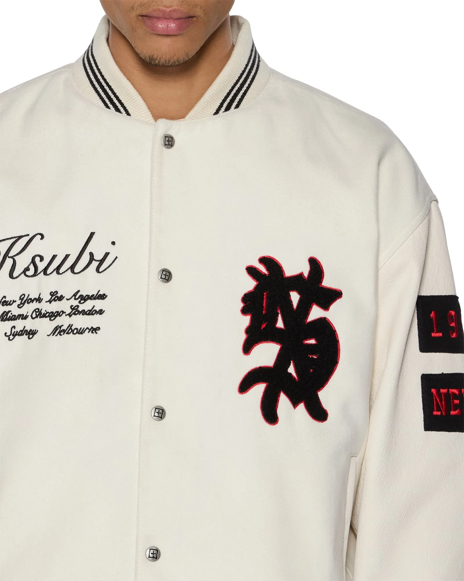 PLAYOFF VARSITY JACKET ECRU sold by Ksubi product image thumbnail 5