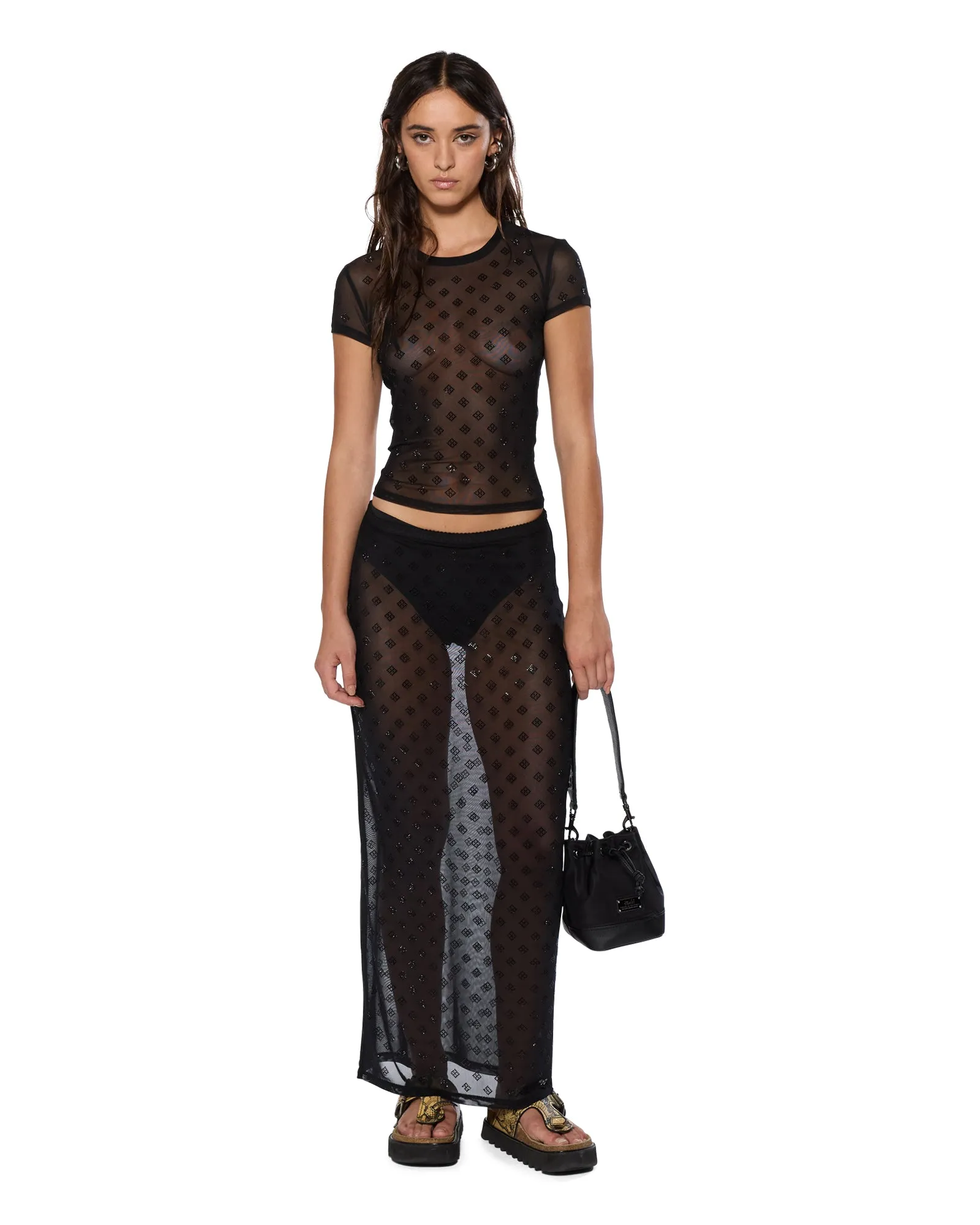 MESH SS TOP DIAMANTE sold by Ksubi product image thumbnail 2