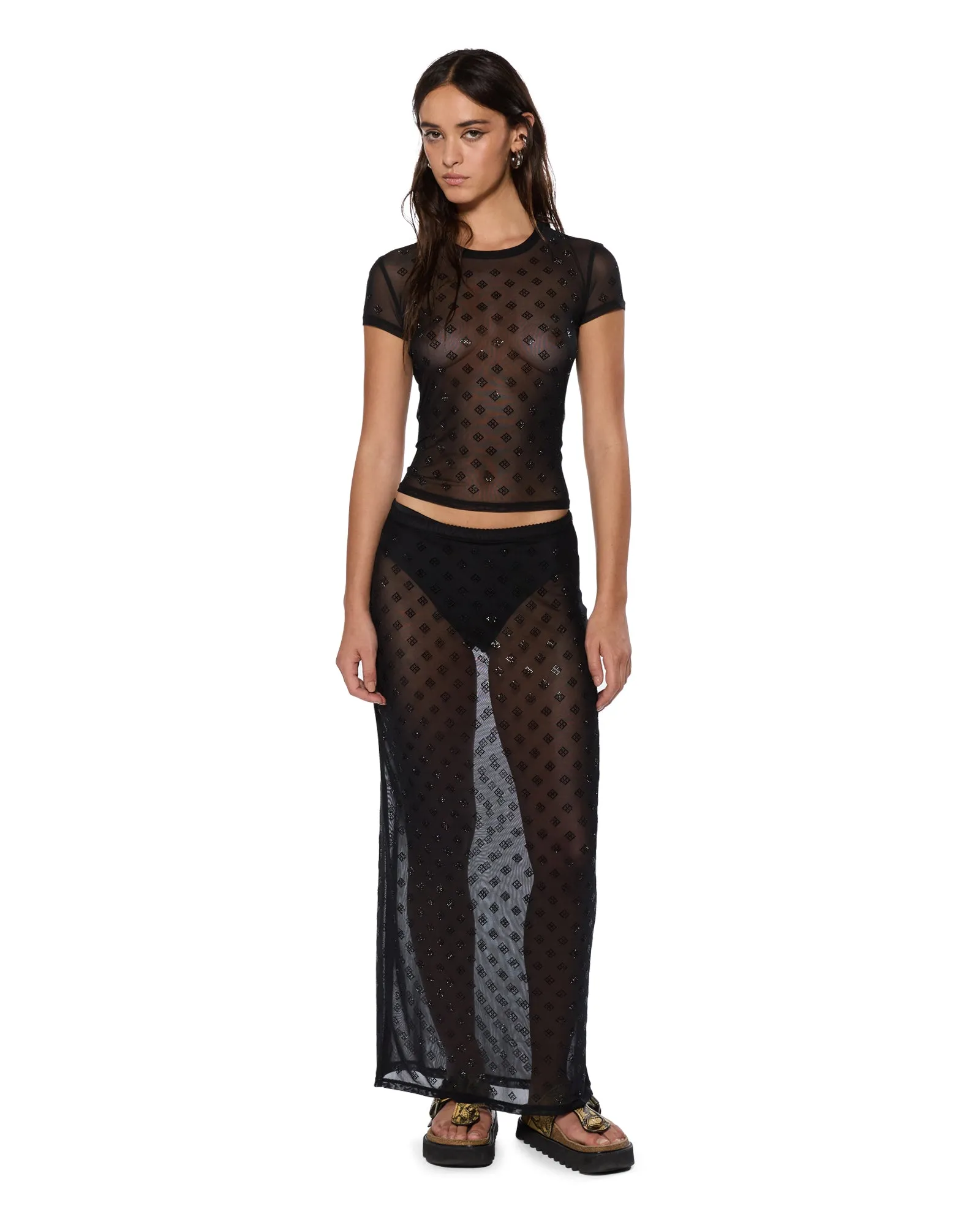MESH SS TOP DIAMANTE sold by Ksubi product image thumbnail 3