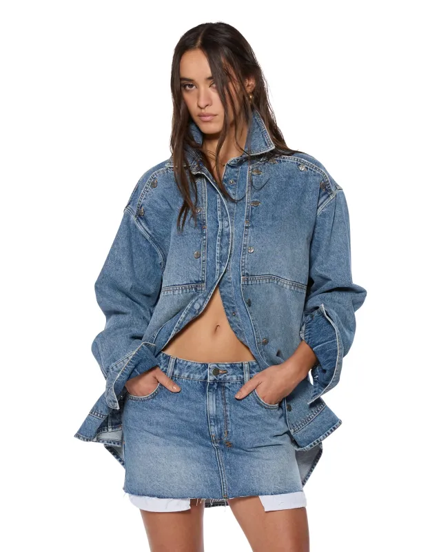 BOLT OVERSIZED LS SHIRT SWEPT sold by Ksubi