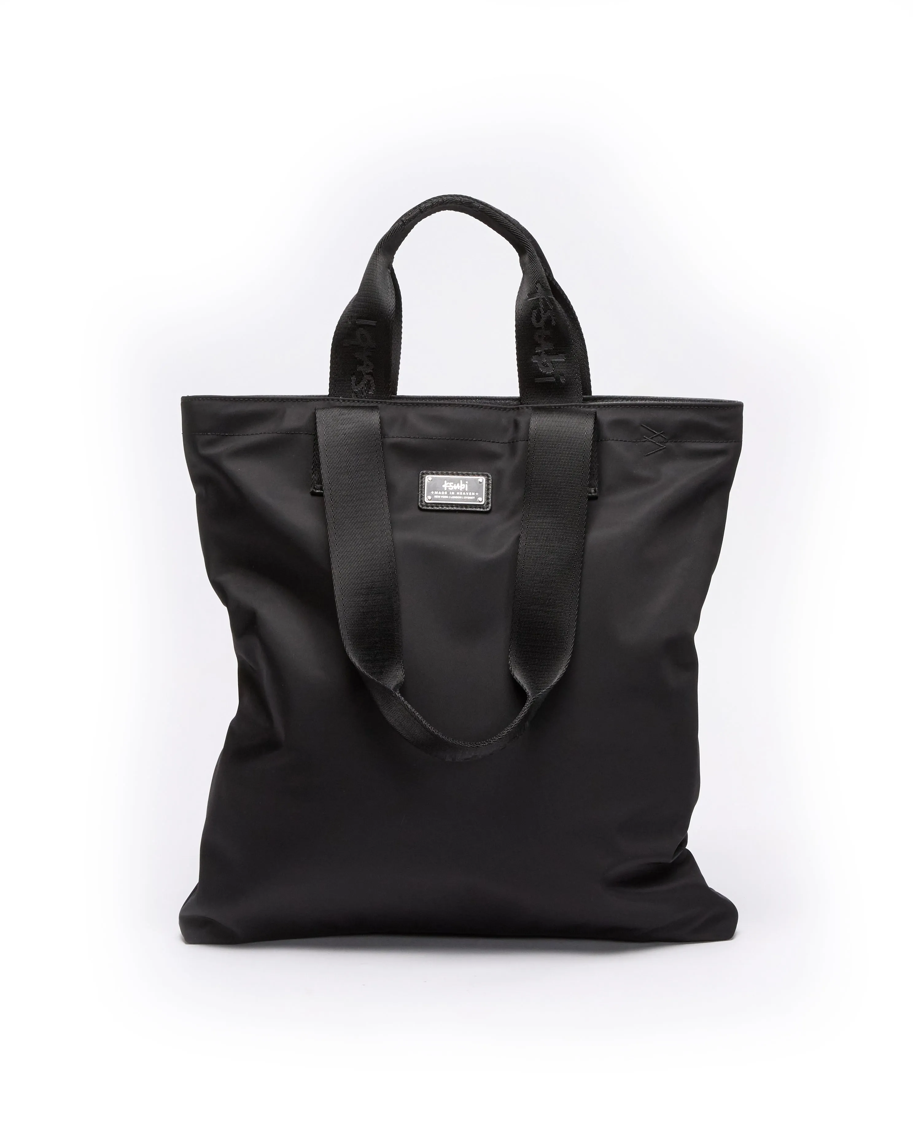 MADE IN HEAVEN NYLON LEATHER TOTE BLACK sold by Ksubi