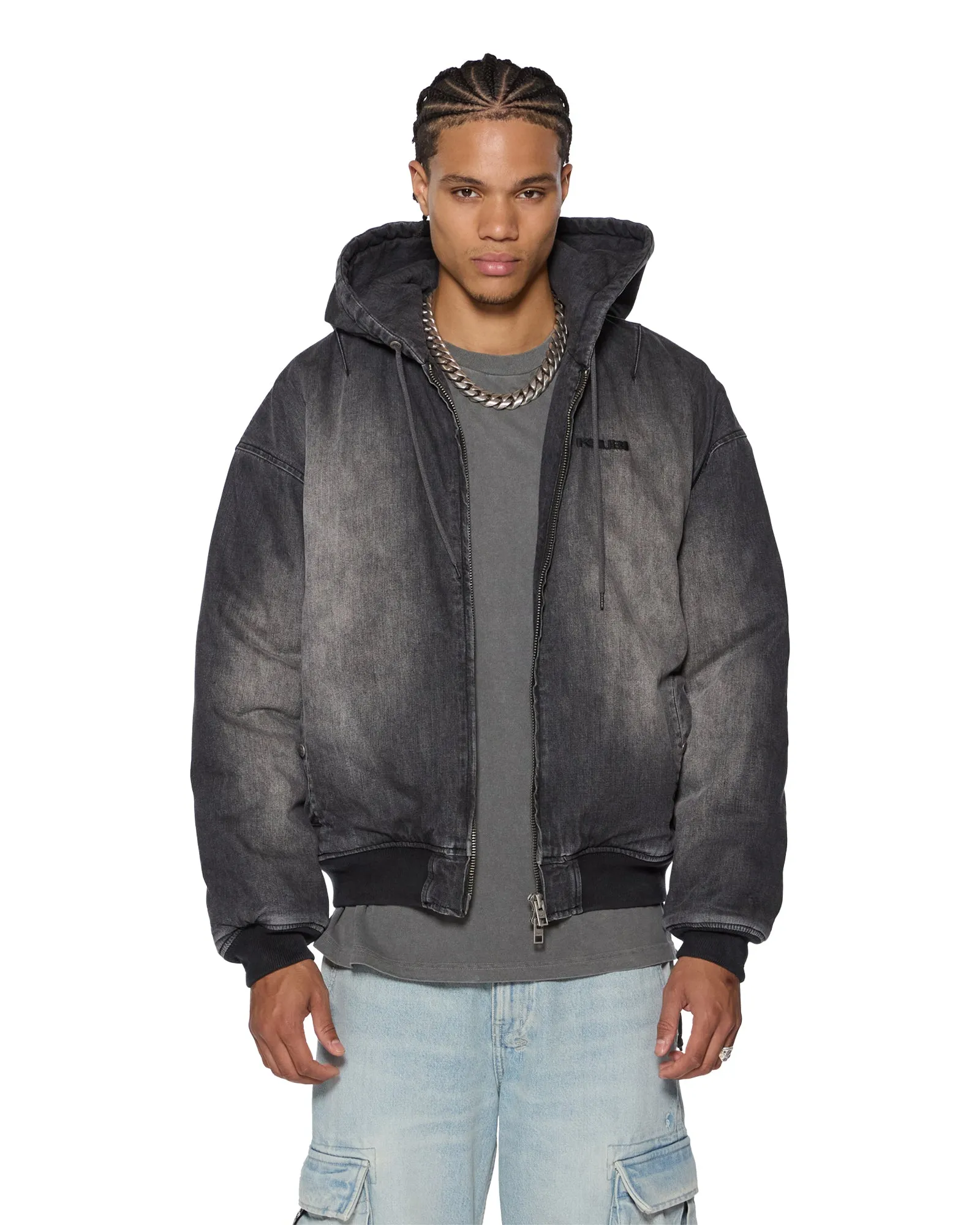 SLOUCH BOMBER JACKET FADED BLACK sold by Ksubi
