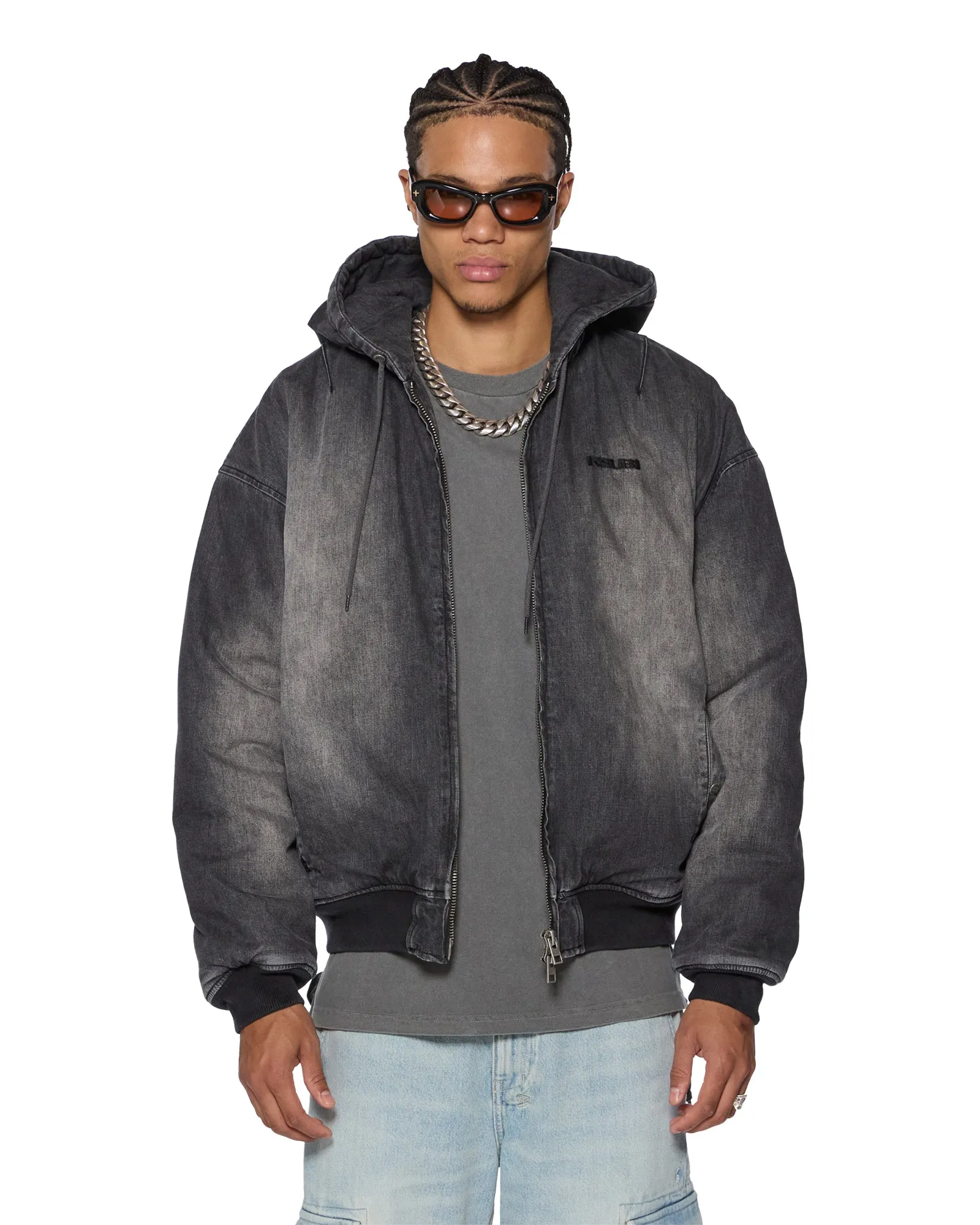 SLOUCH BOMBER JACKET FADED BLACK sold by Ksubi product image thumbnail 3