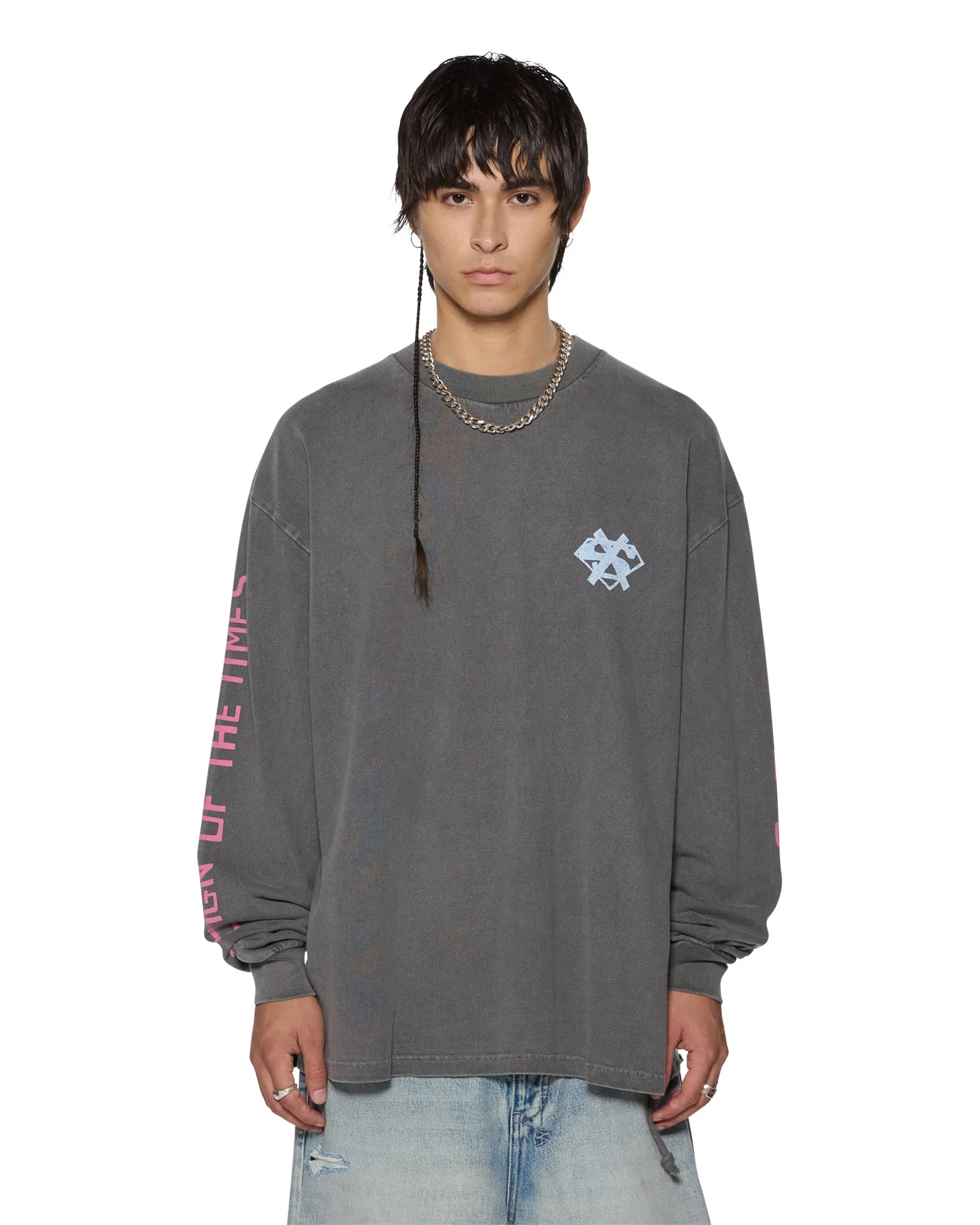 THE SIGN EKCESS LS TEE CHARCOAL sold by Ksubi product image thumbnail 2