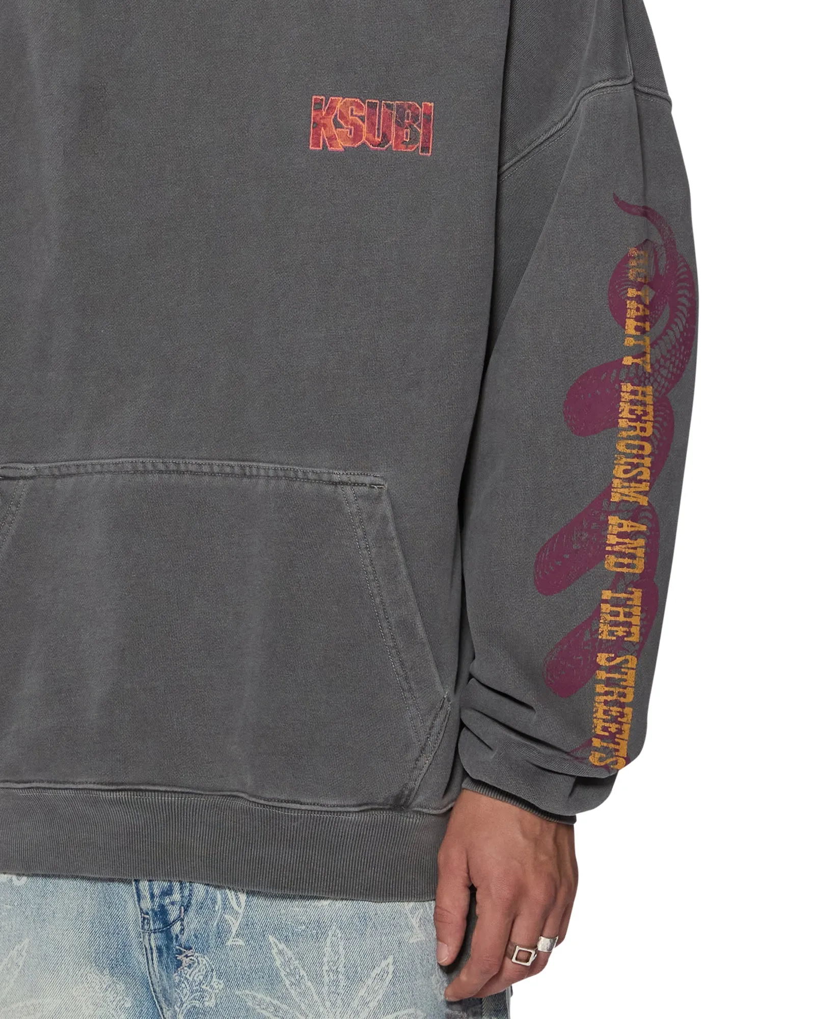 KICKSTART EKCESS HOODIE CHARCOAL sold by Ksubi product image thumbnail 4