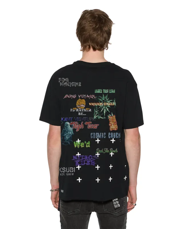 INTERNET FOG BIGE SS T JET BLK sold by Ksubi