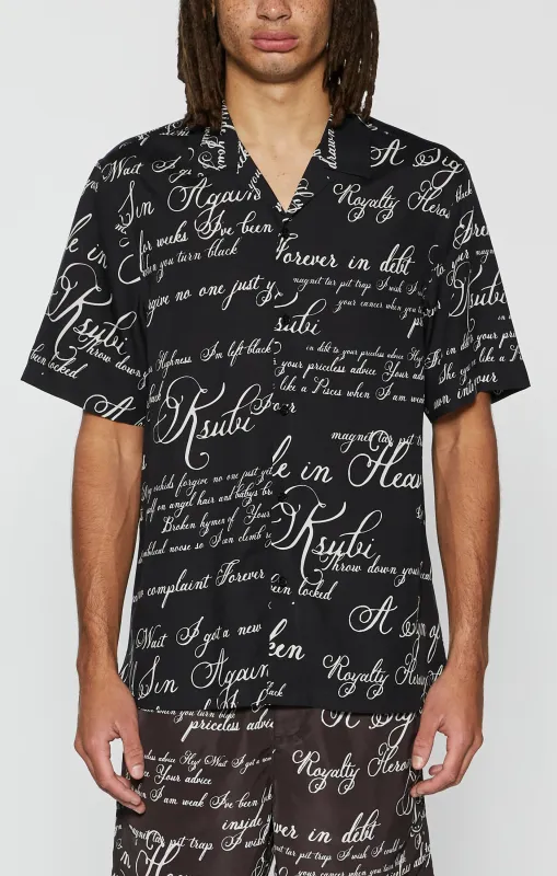 KURSED RESORT SS SHIRT BLACK sold by Ksubi