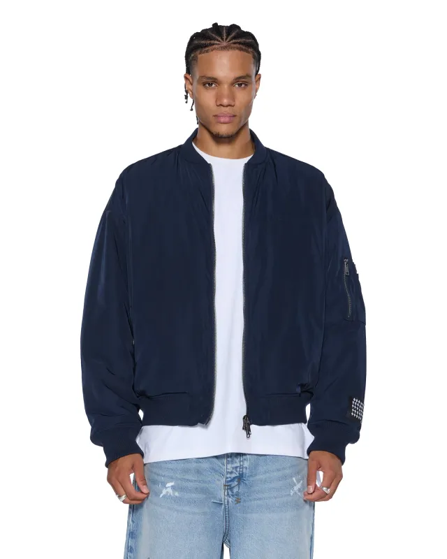 INTRUDER BOMBER JACKET NAVY sold by Ksubi