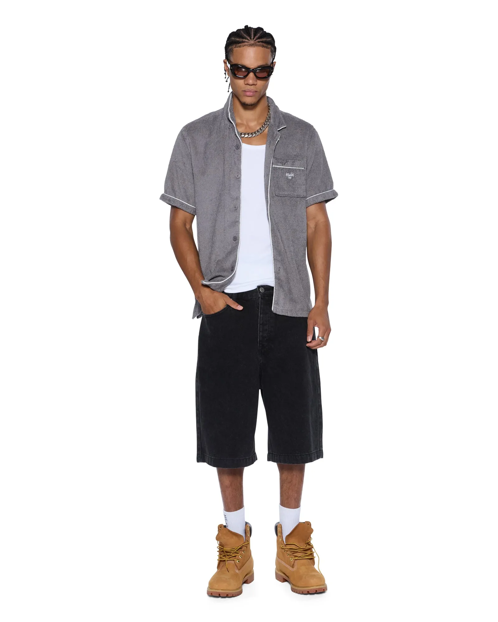 LOUNGE SS RESORT SHIRT CHARCOAL sold by Ksubi product image thumbnail 2