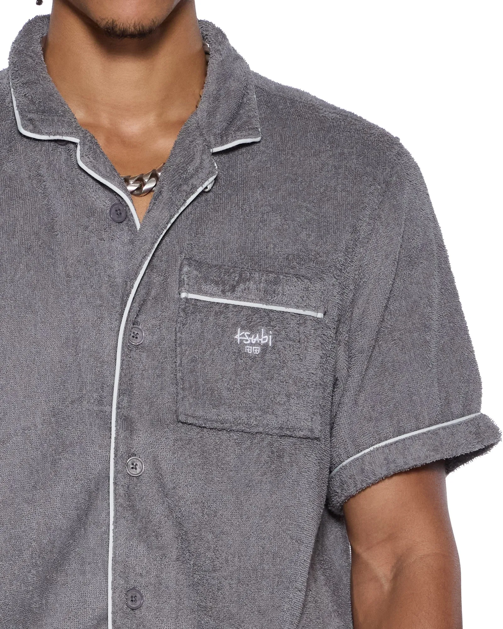 LOUNGE SS RESORT SHIRT CHARCOAL sold by Ksubi product image thumbnail 3
