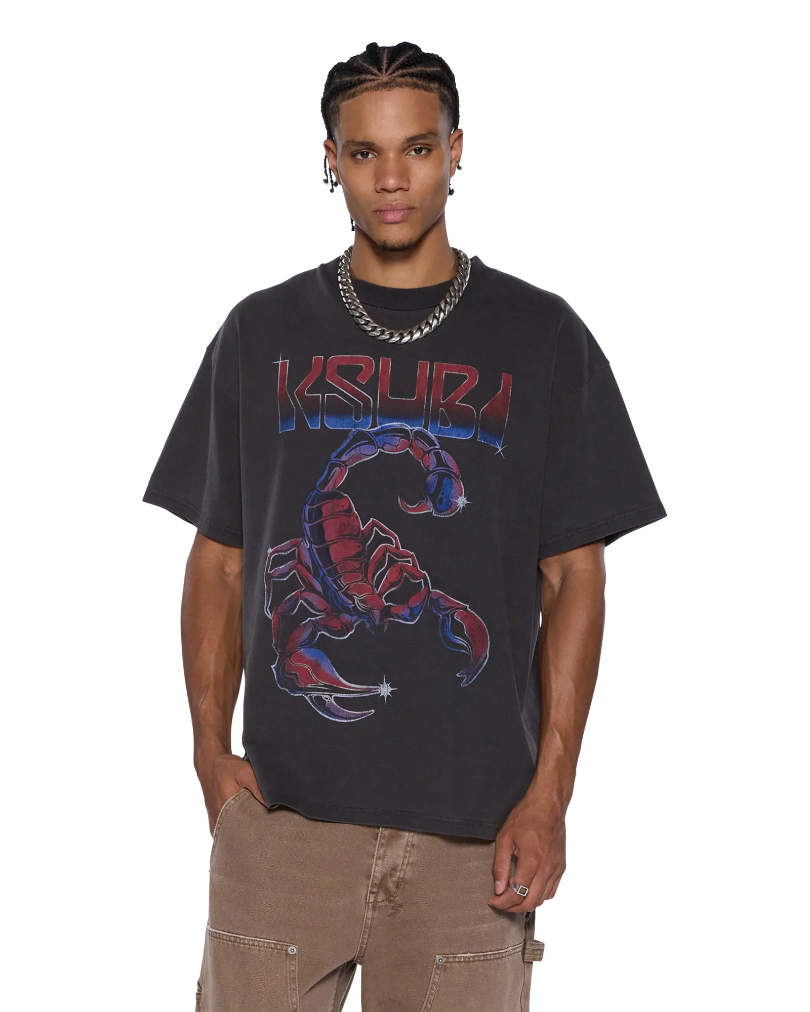 VENOM EKCESS SS TEE FADED BLACK sold by Ksubi