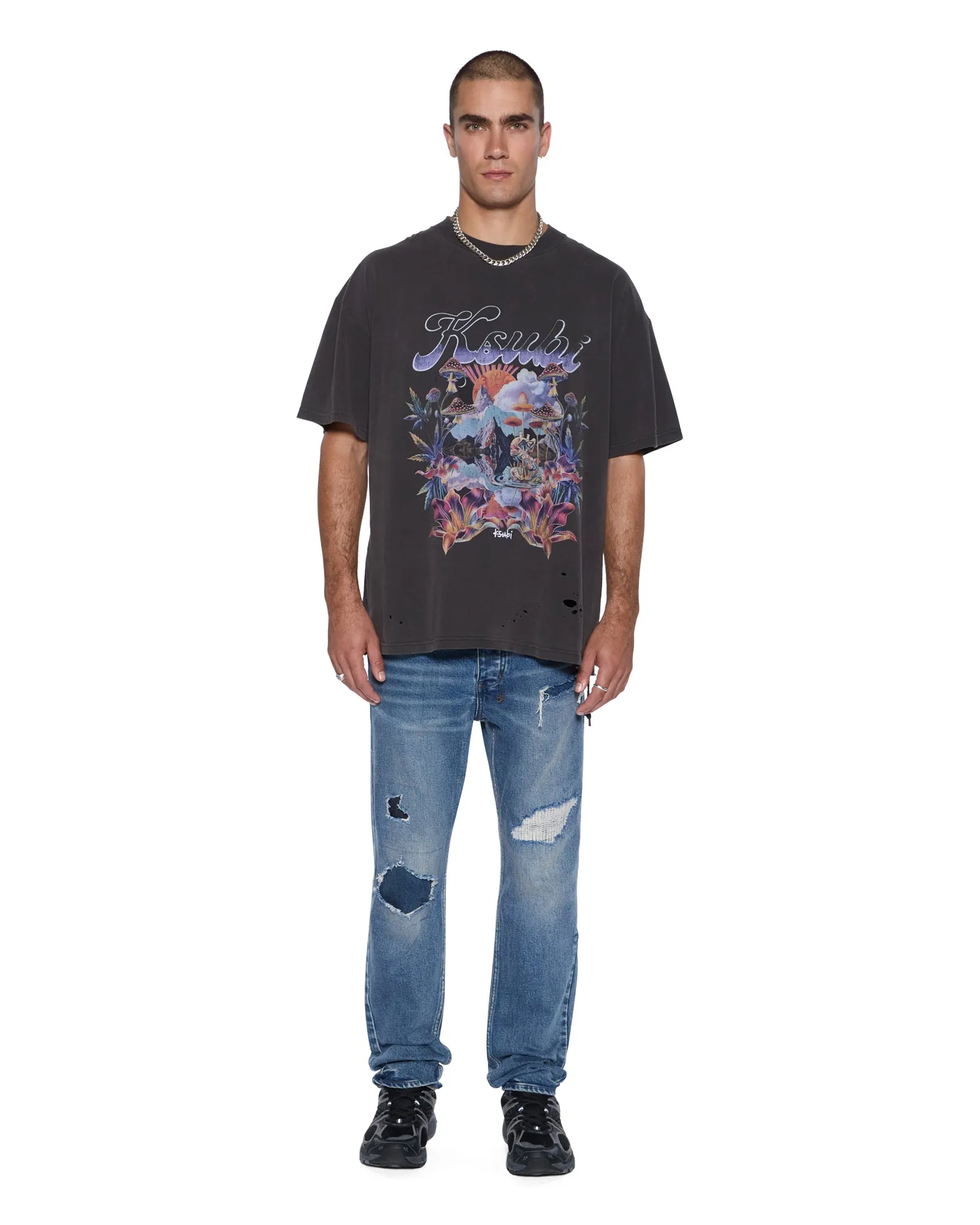 HENDRIX EKCESS SS TEE OLD BLACK sold by Ksubi product image thumbnail 3
