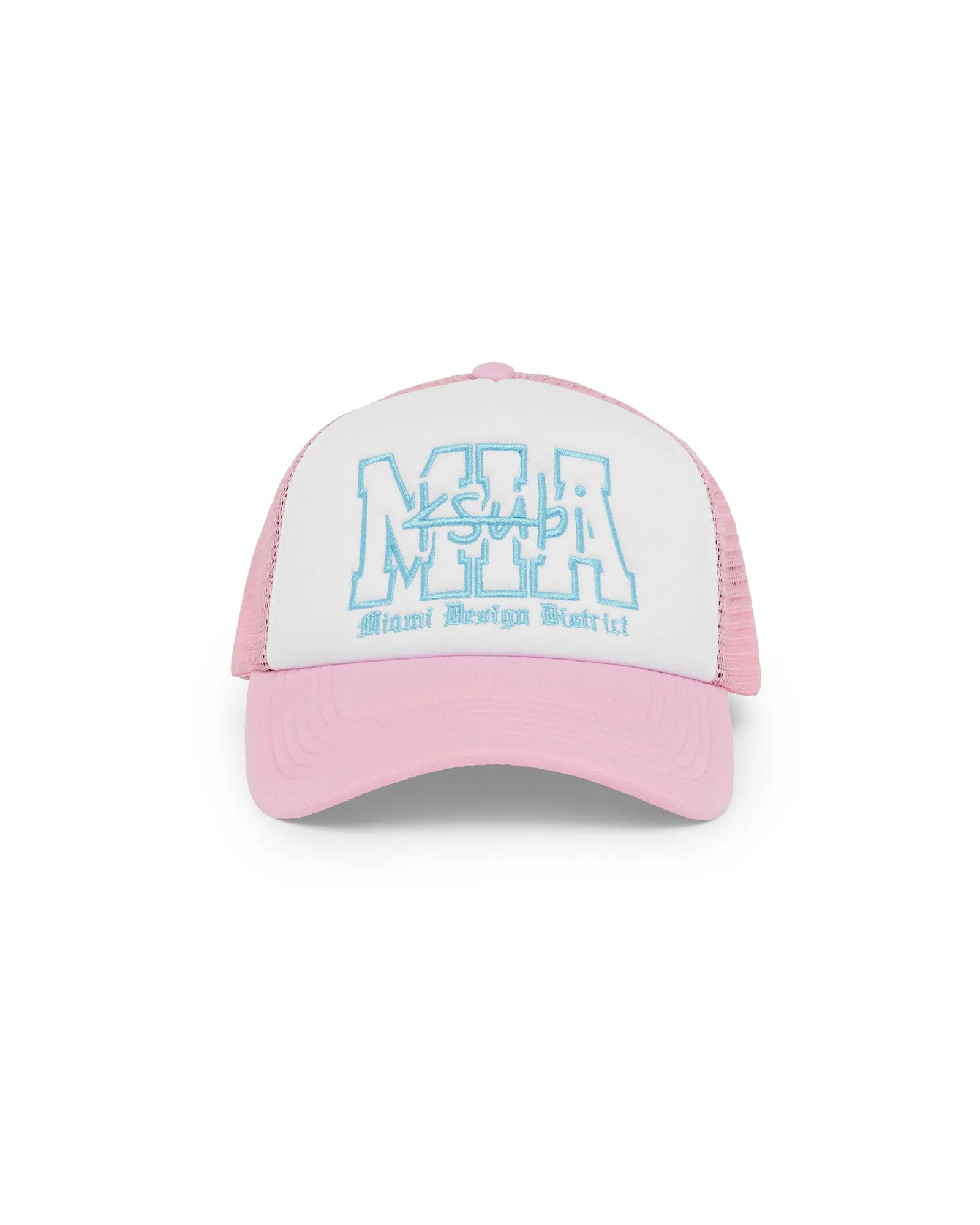 MIAMI AND THE STREETS TRUCKER CAP PINK sold by Ksubi