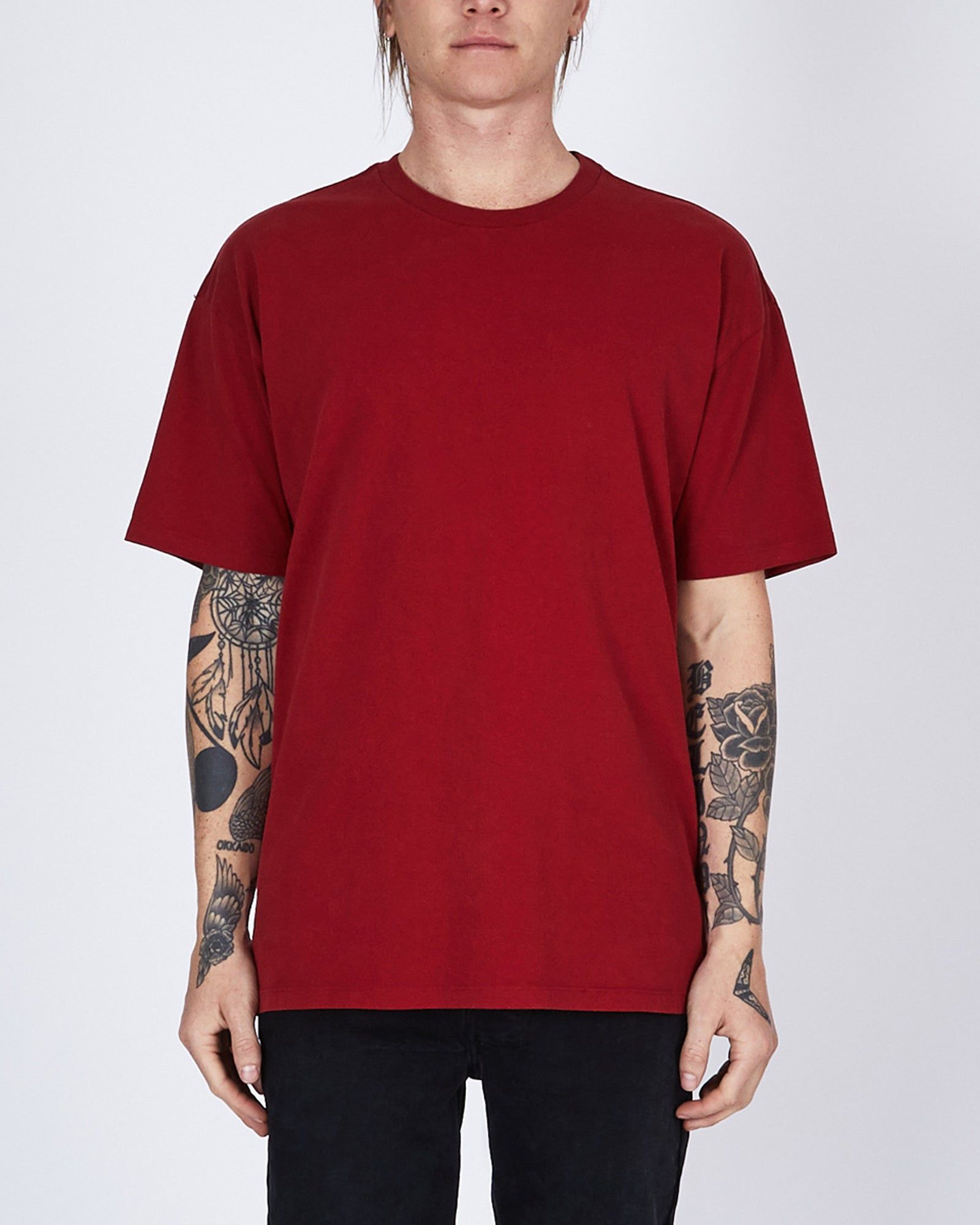 BIGGIE SS TEE KRIMSON sold by Ksubi