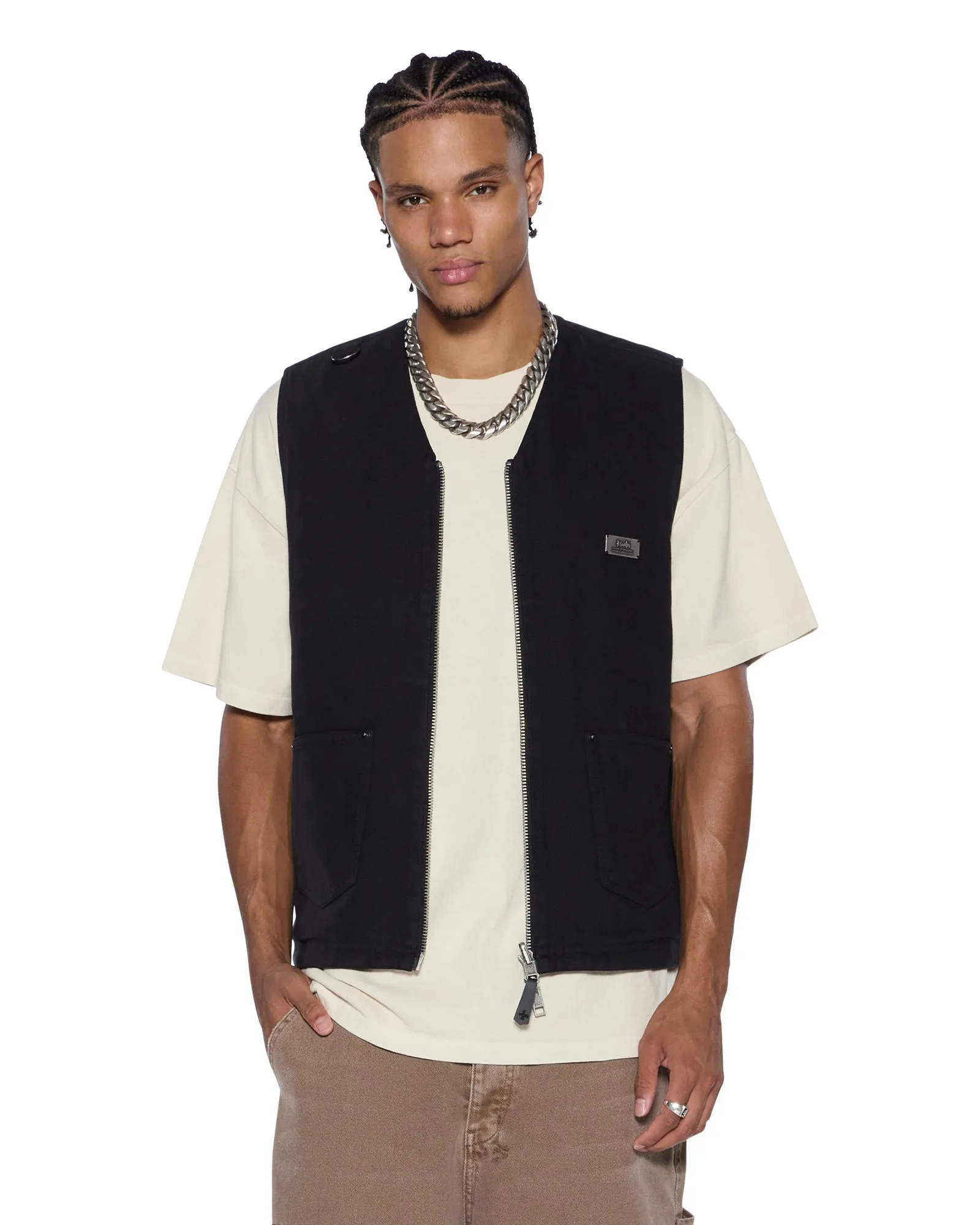 BATTLER VEST BLACK sold by Ksubi