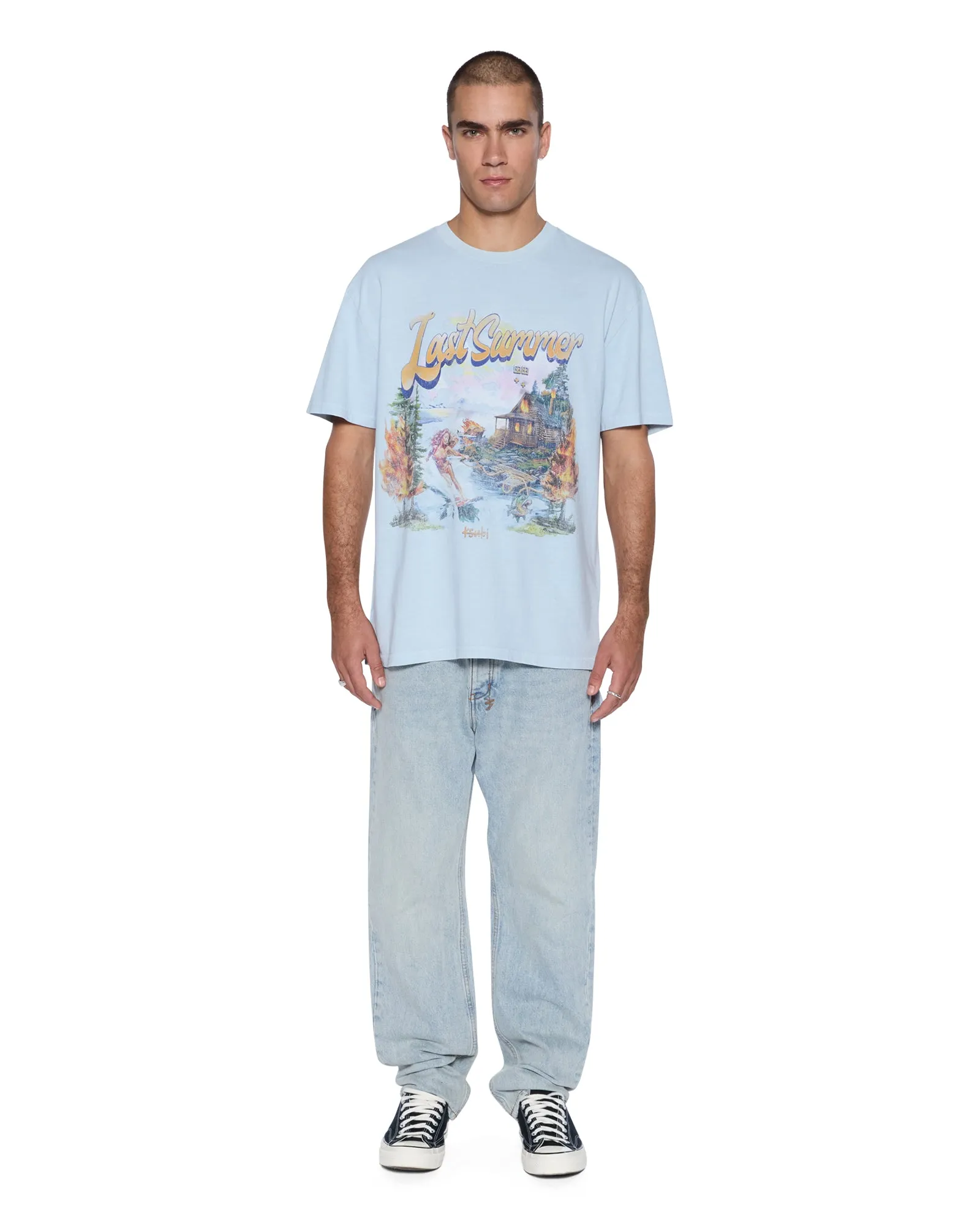 LAST SUMMER BIGGIE SS TEE BLUE MIST sold by Ksubi product image thumbnail 2