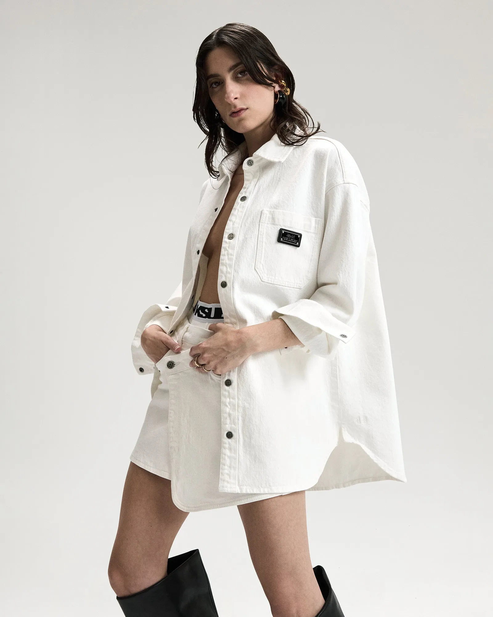 OVERSIZED LS SHIRT ECRU sold by Ksubi product image thumbnail 3