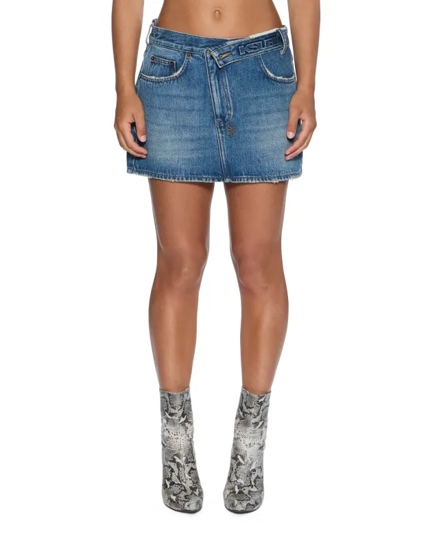 Kleesier☆Classic semi-low rise denim skirt Classic semi-low rise denim skirt - Kleesier | 60% - Asian