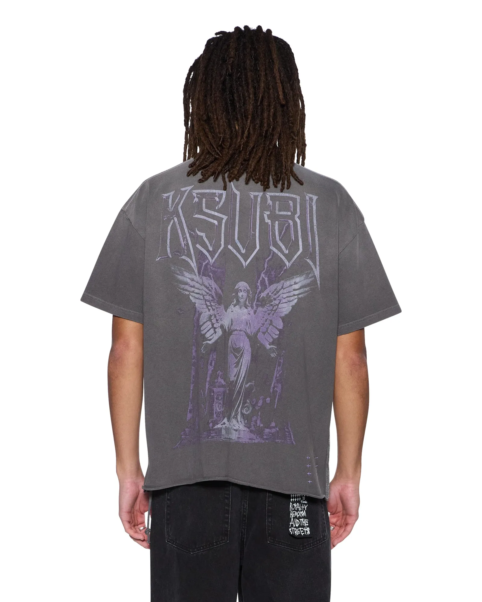 UTOPIA ANGEL EKCESS SS TEE CHARCOAL sold by Ksubi