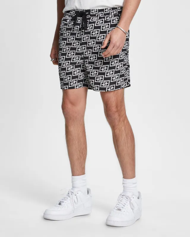 HI FI ANGLE BOARDSHORT BLACK sold by Ksubi