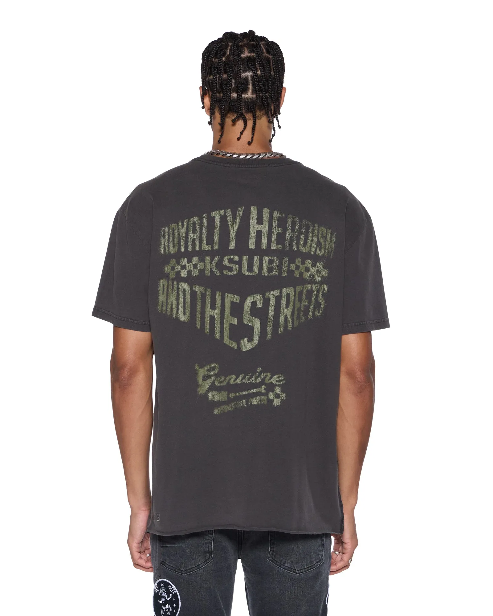 GARAGE BIGGIE SS TEE FADED BLACK sold by Ksubi