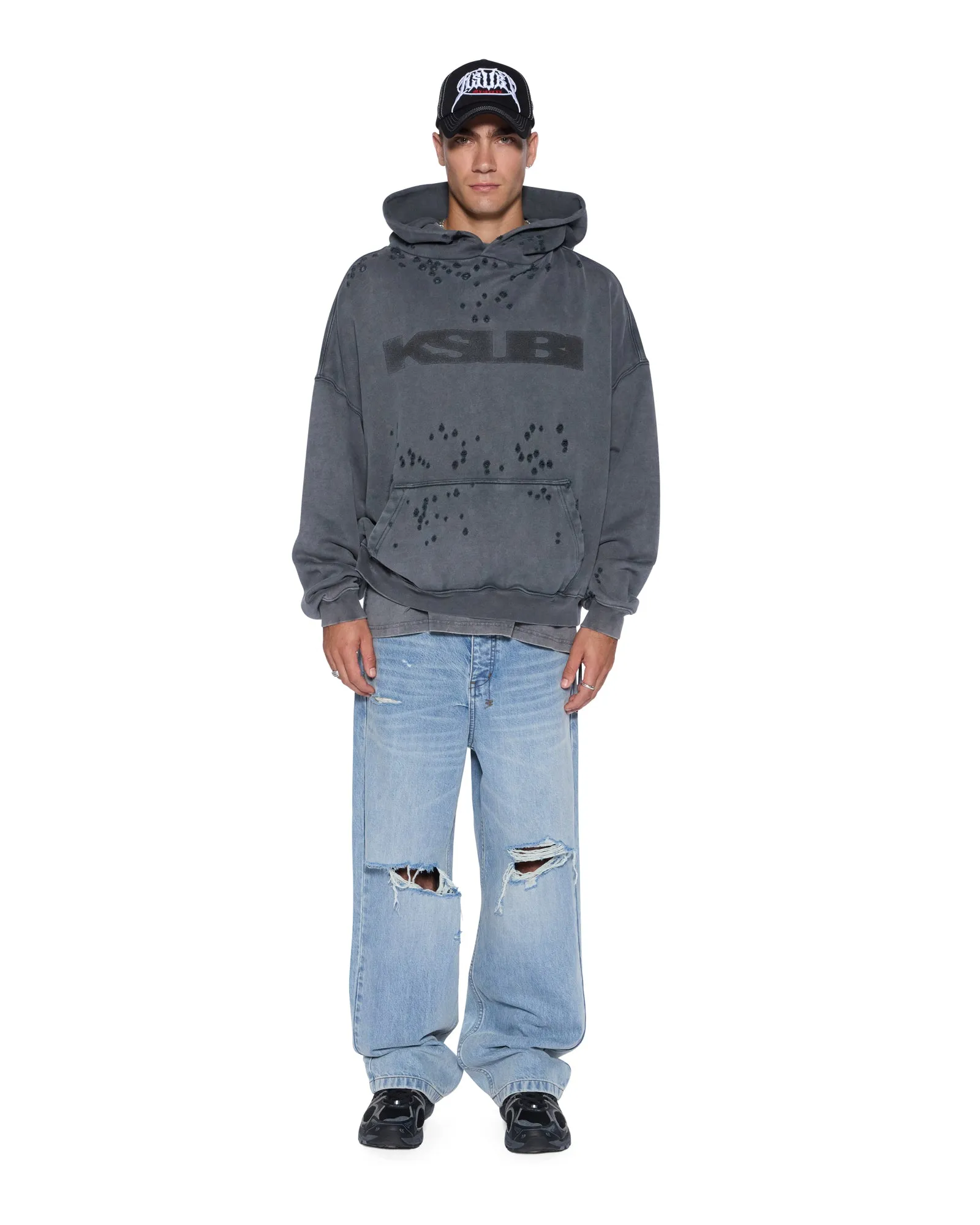 BLASTED EKCESS HOODIE RHINO sold by Ksubi product image thumbnail 2