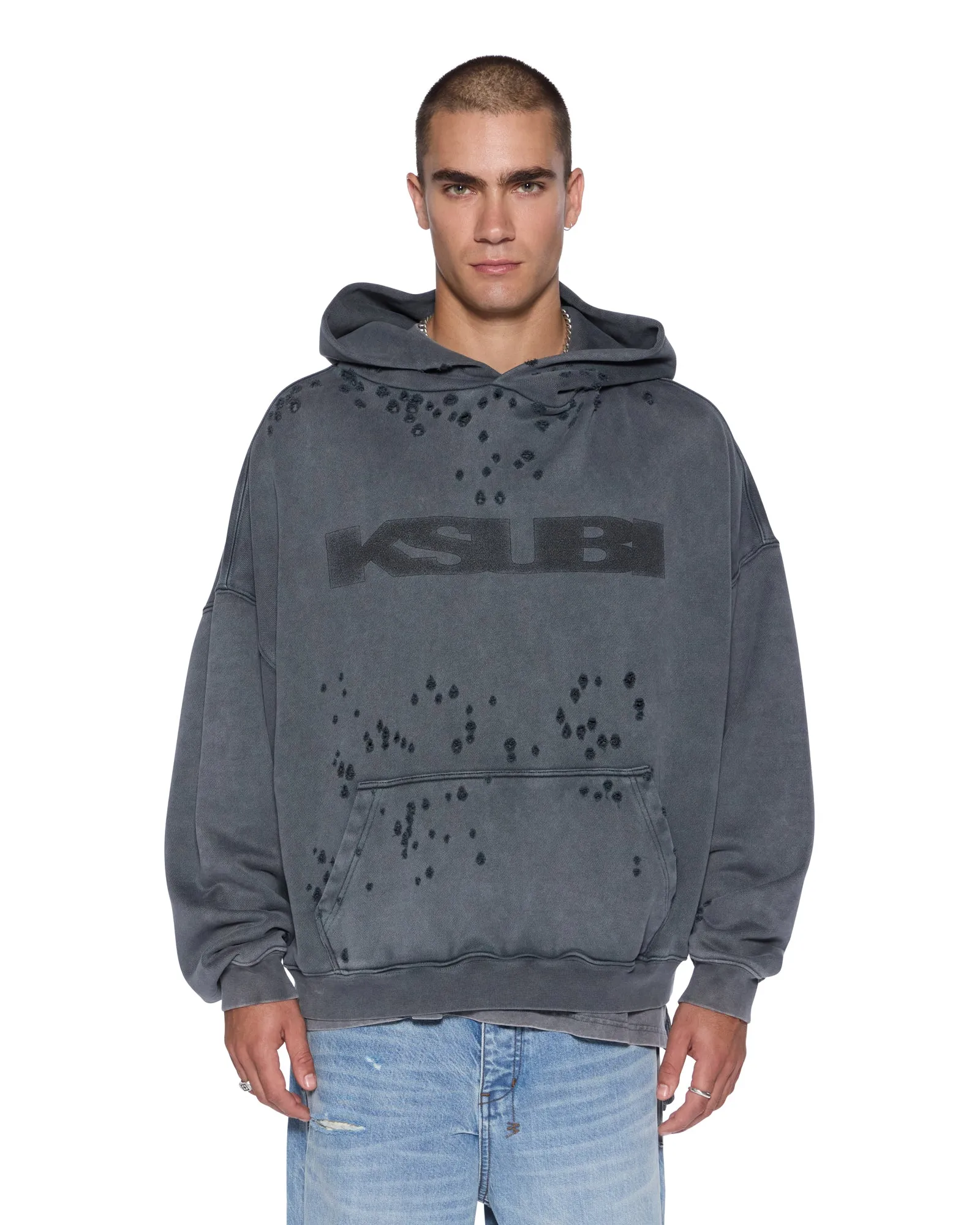 BLASTED EKCESS HOODIE RHINO sold by Ksubi