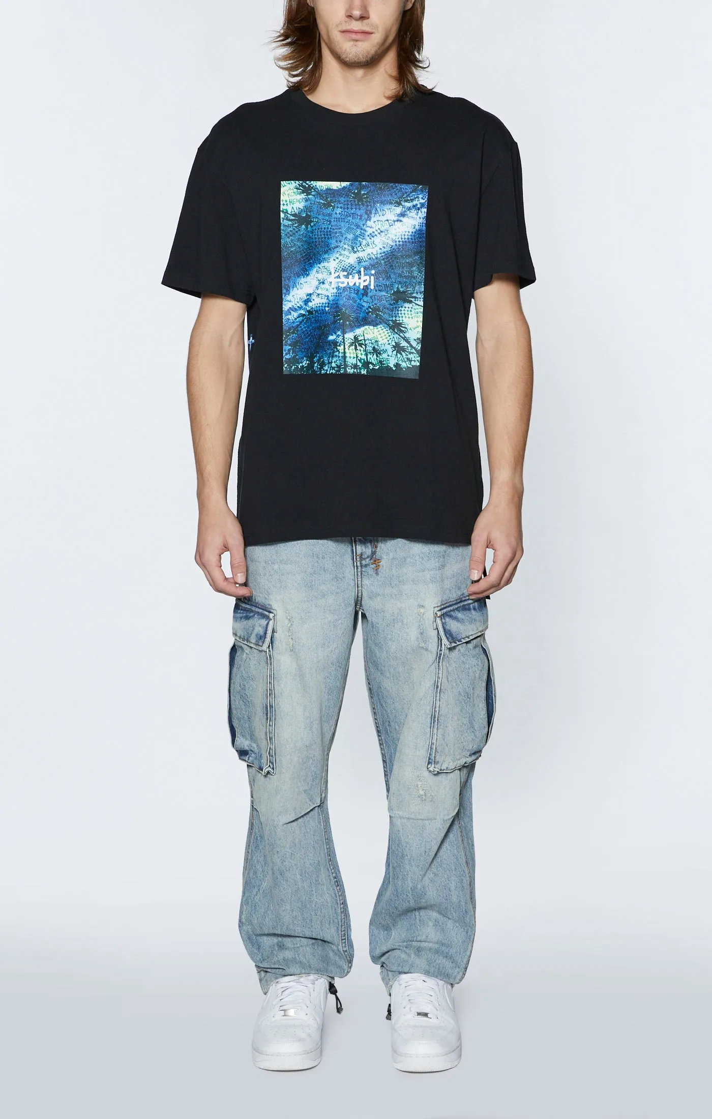 SPACE PALM BIGGIE SS TEE JET BLACK sold by Ksubi product image thumbnail 3