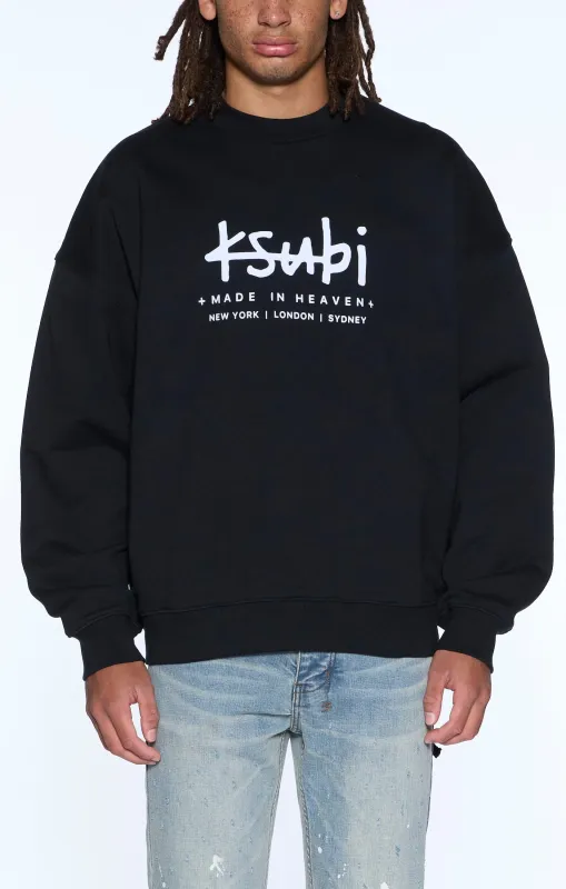PLATED EKCESS CREWNECK JET BLACK sold by Ksubi