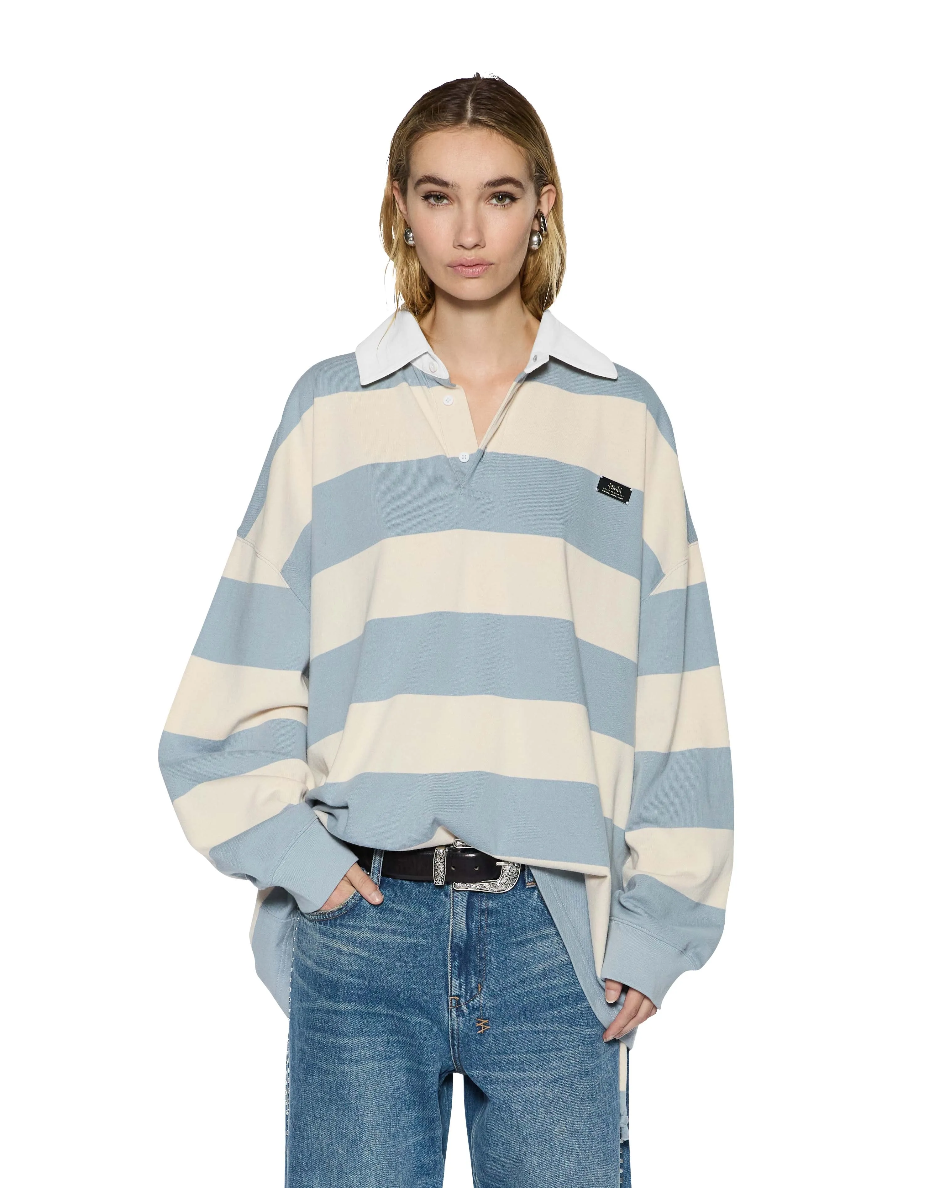 RUGGED RUGBY JERSEY BLUE STEEL BONE sold by Ksubi