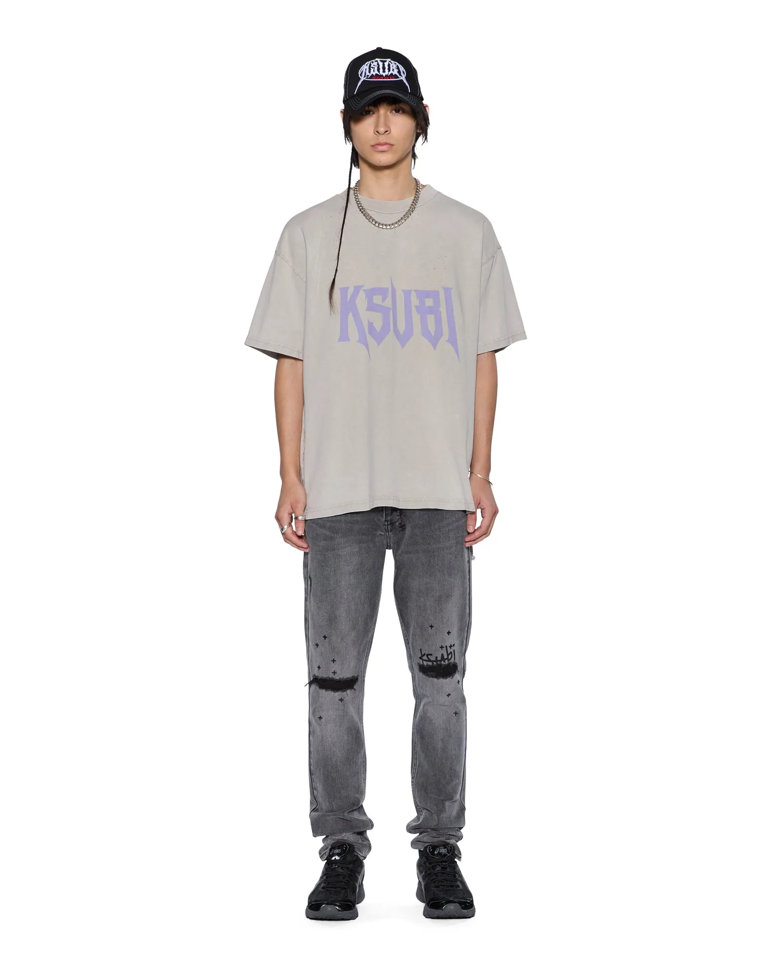 BLASTED EKCESS SS TEE SMOKE GREY sold by Ksubi product image thumbnail 2