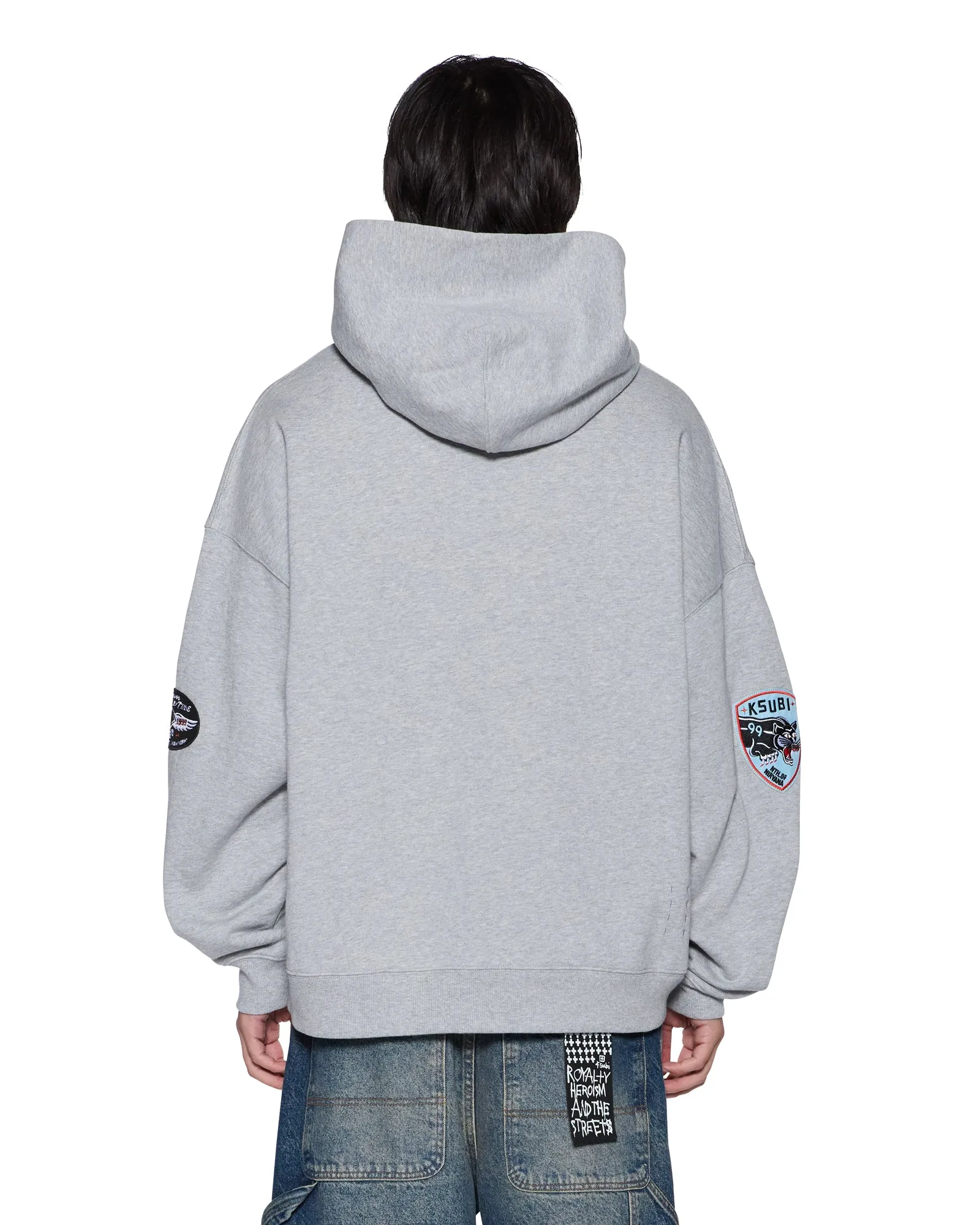 PATCHED EKCESS HOODIE GREY MARLE sold by Ksubi product image thumbnail 4