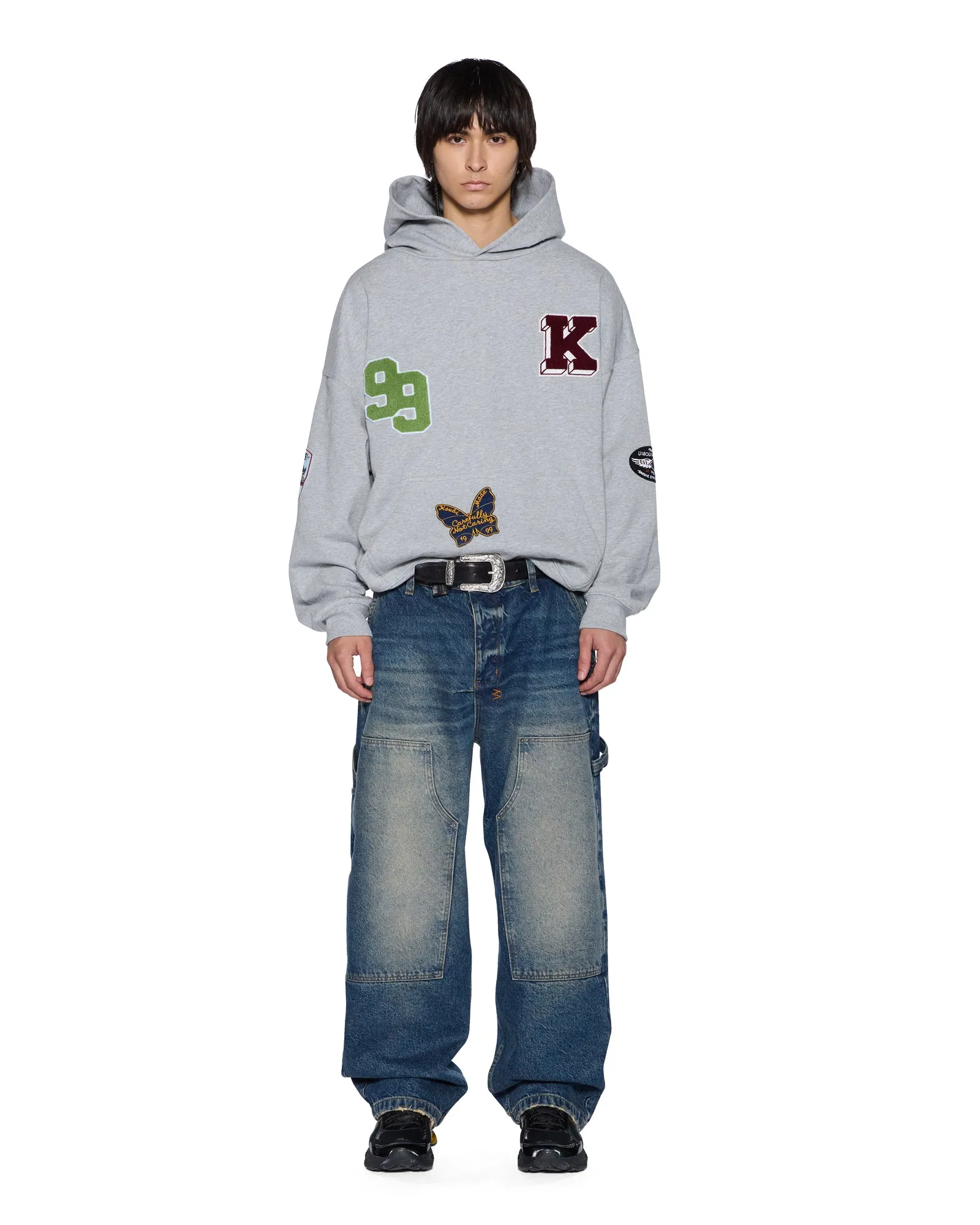 PATCHED EKCESS HOODIE GREY MARLE sold by Ksubi product image thumbnail 2
