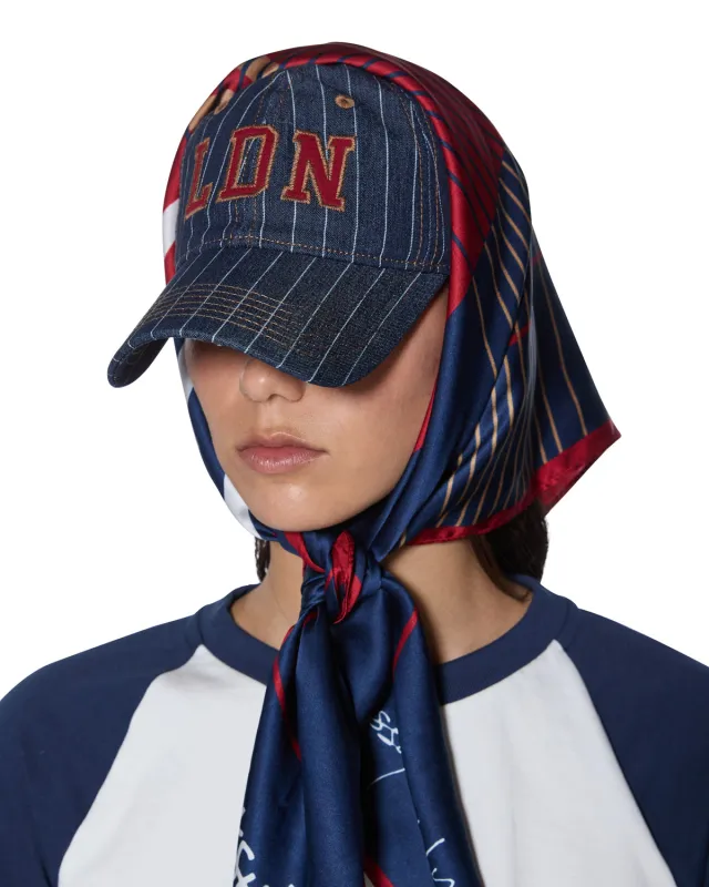 KSUBI X LISSY RODDY SILK SCARF NAVY sold by Ksubi