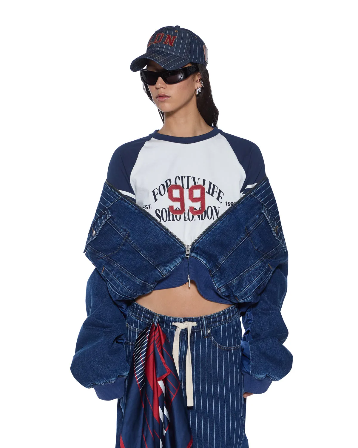DISTRICT BOMBER MAYFAIR BLUE SPLICED sold by Ksubi product image thumbnail 5