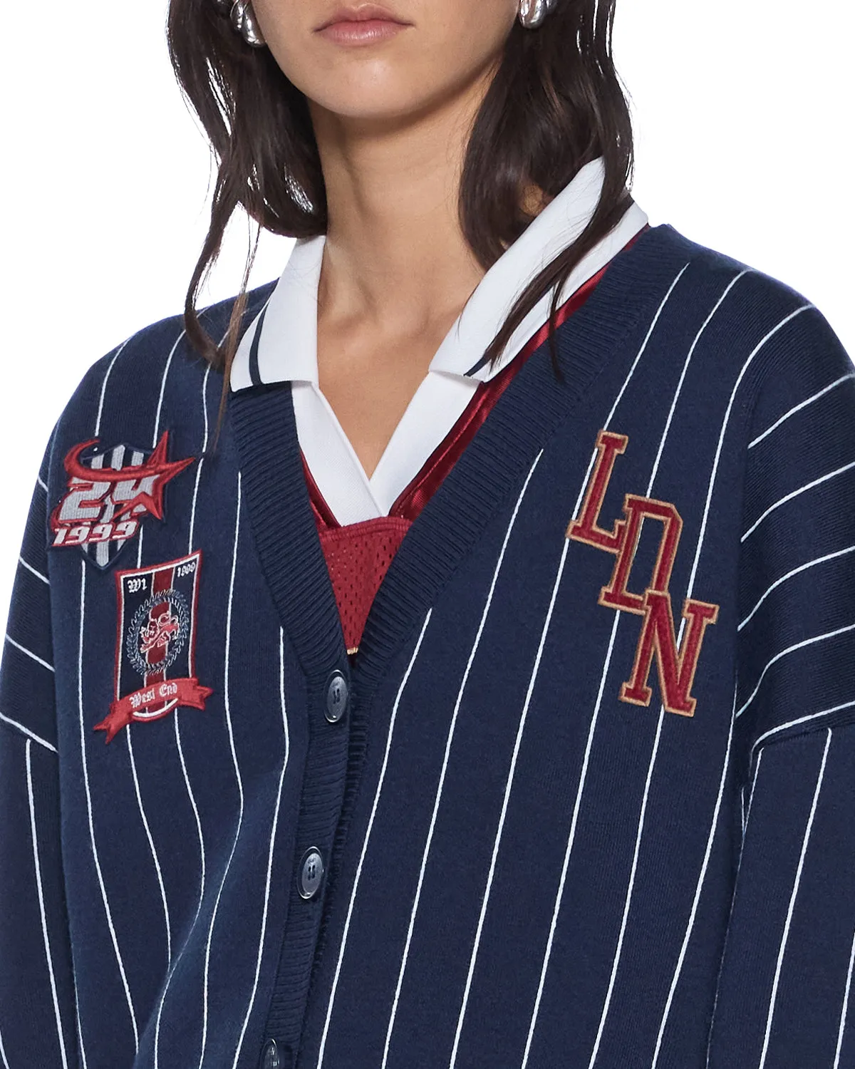 DEAN CARDIGAN NAVY PINSTRIPE sold by Ksubi product image thumbnail 3