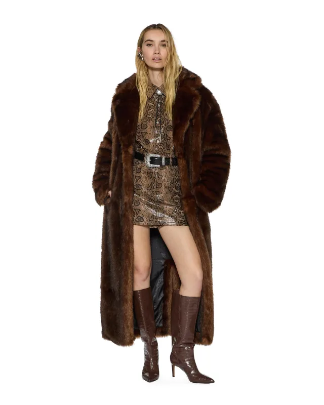 ALTON FAUX FUR JACKET TAWNY sold by Ksubi