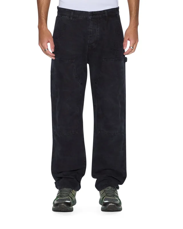 MAXX OPERATOR PANT TORQUED BLACK sold by Ksubi