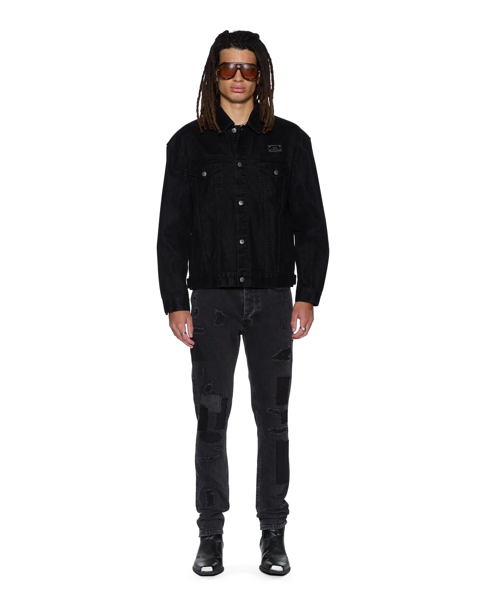 OH G JACKET FLOCKED BLACK sold by Ksubi product image thumbnail 3