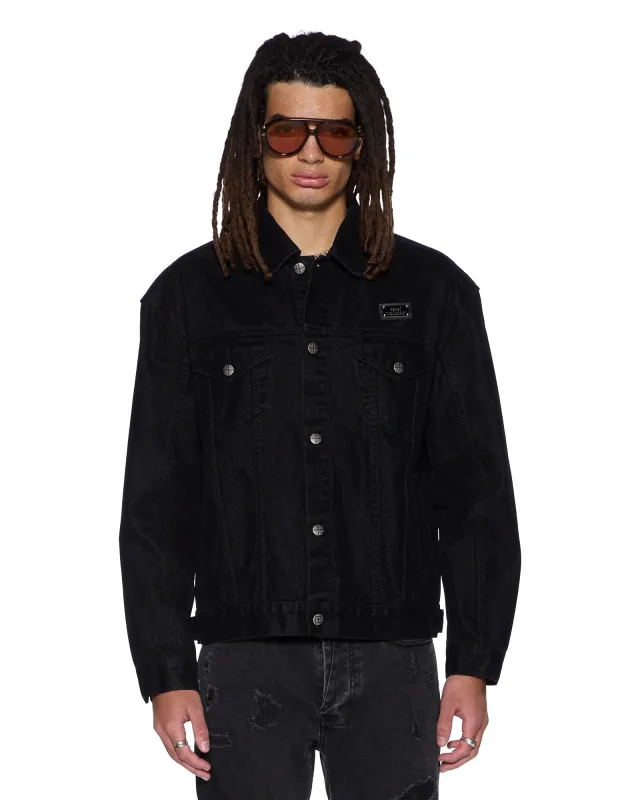 OH G JACKET FLOCKED BLACK sold by Ksubi