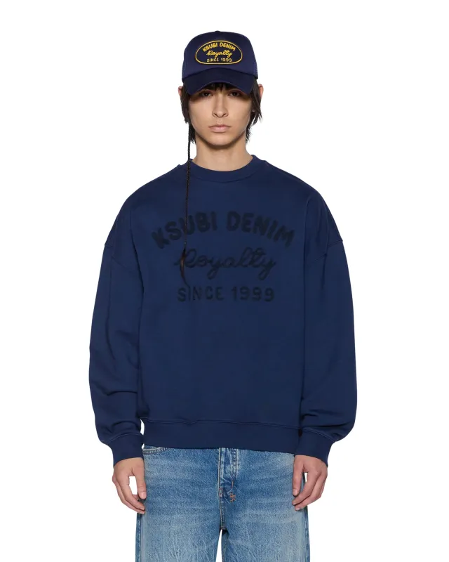 MEKANIK CREWNECK INK BLUE sold by Ksubi
