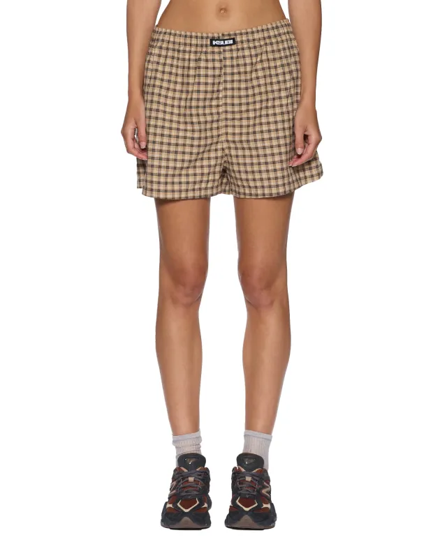 BOXER SHORTS TAN PLAID sold by Ksubi