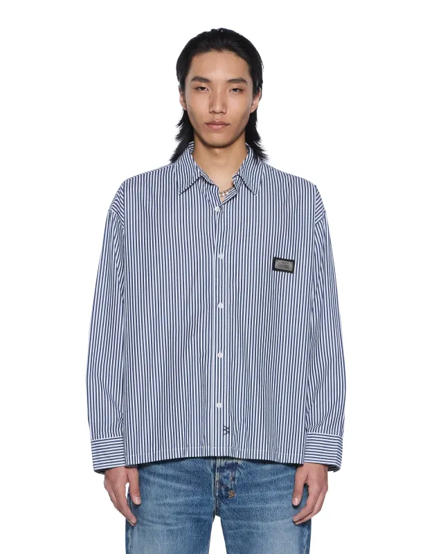 KADE LS SHIRT DEEP BLUE sold by Ksubi