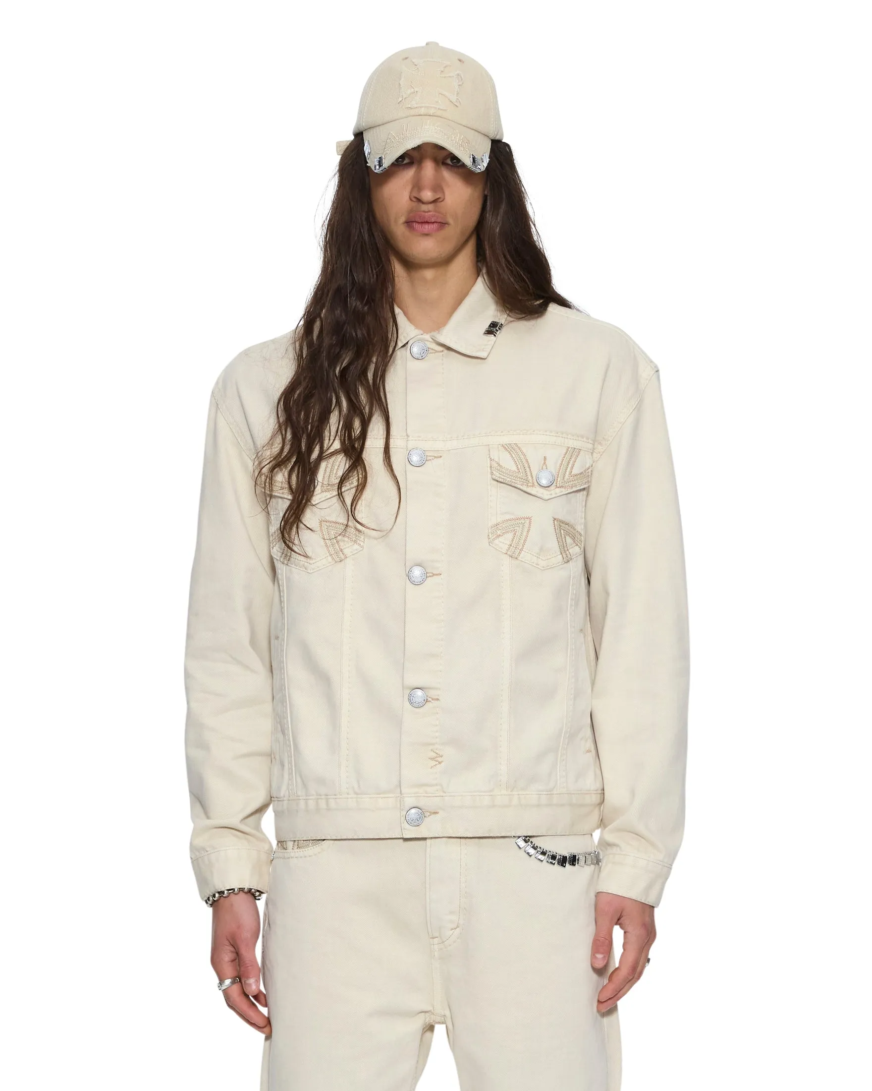 KSUBI X ALICE HOLLYWOOD OH G JACKET IVORY sold by Ksubi