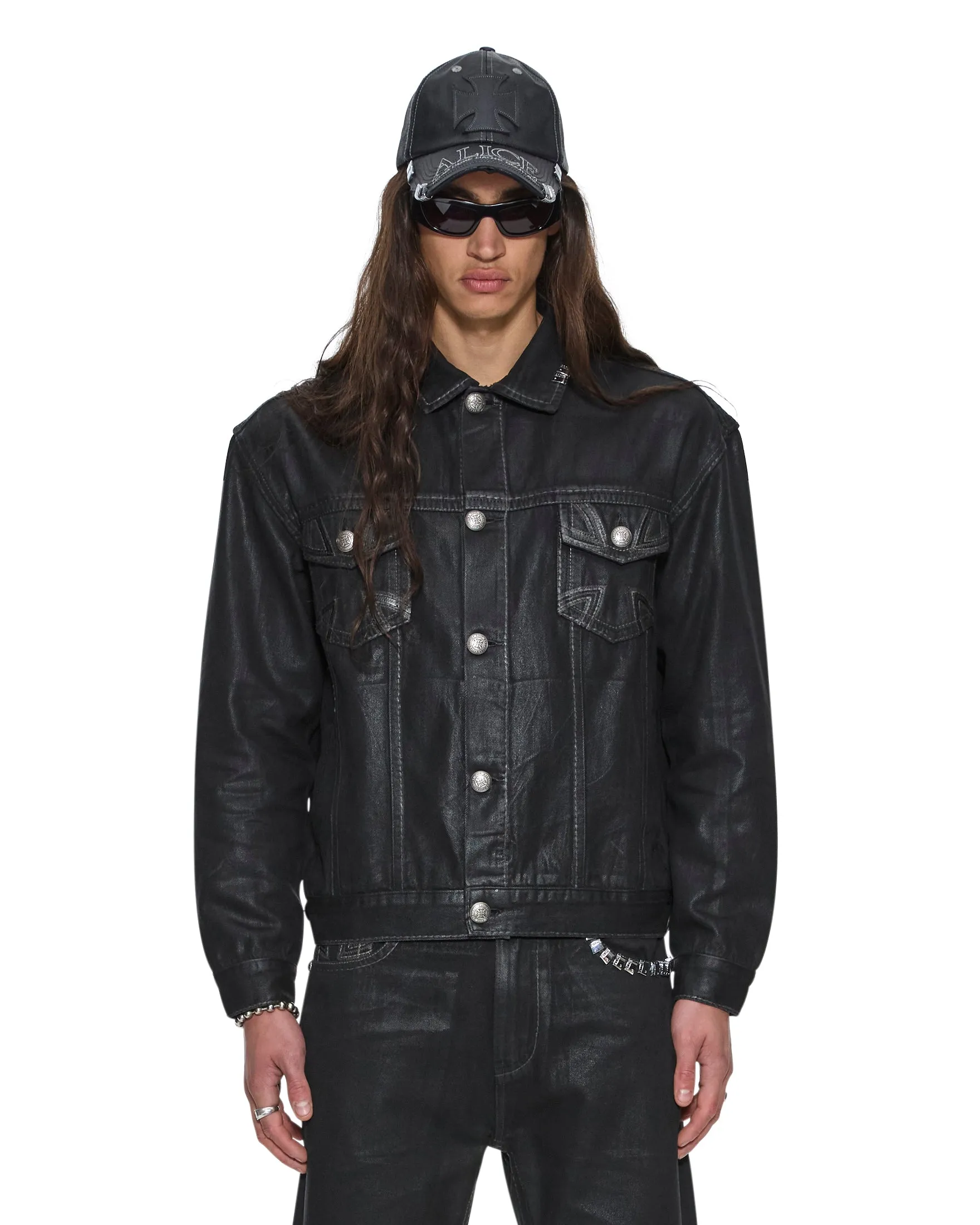KSUBI X ALICE HOLLYWOOD OH G JACKET BLACK WAX sold by Ksubi