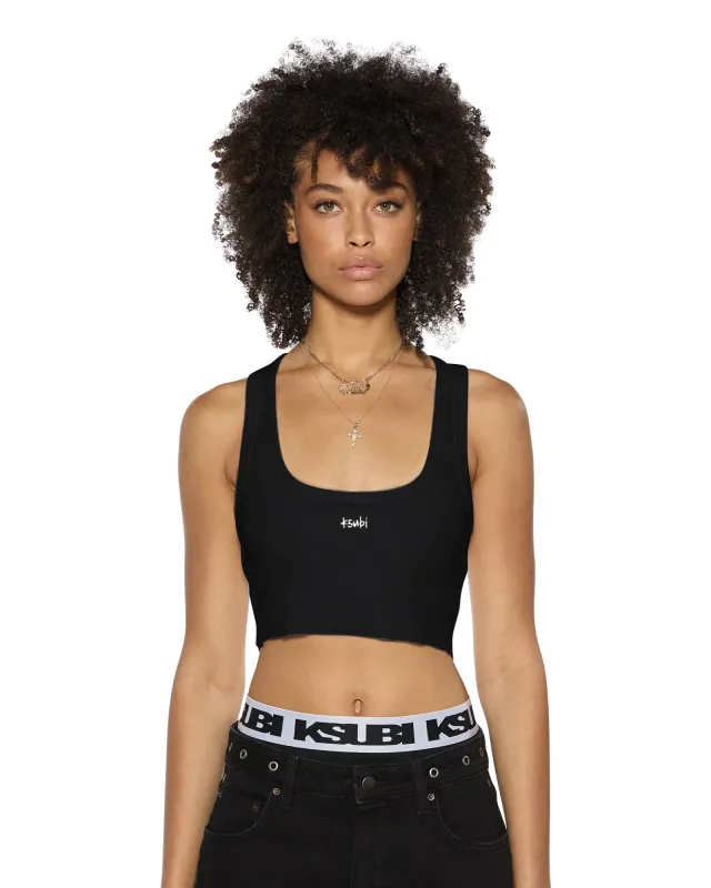 1999 ORIGIN CROPPED TANK BLACK sold by Ksubi