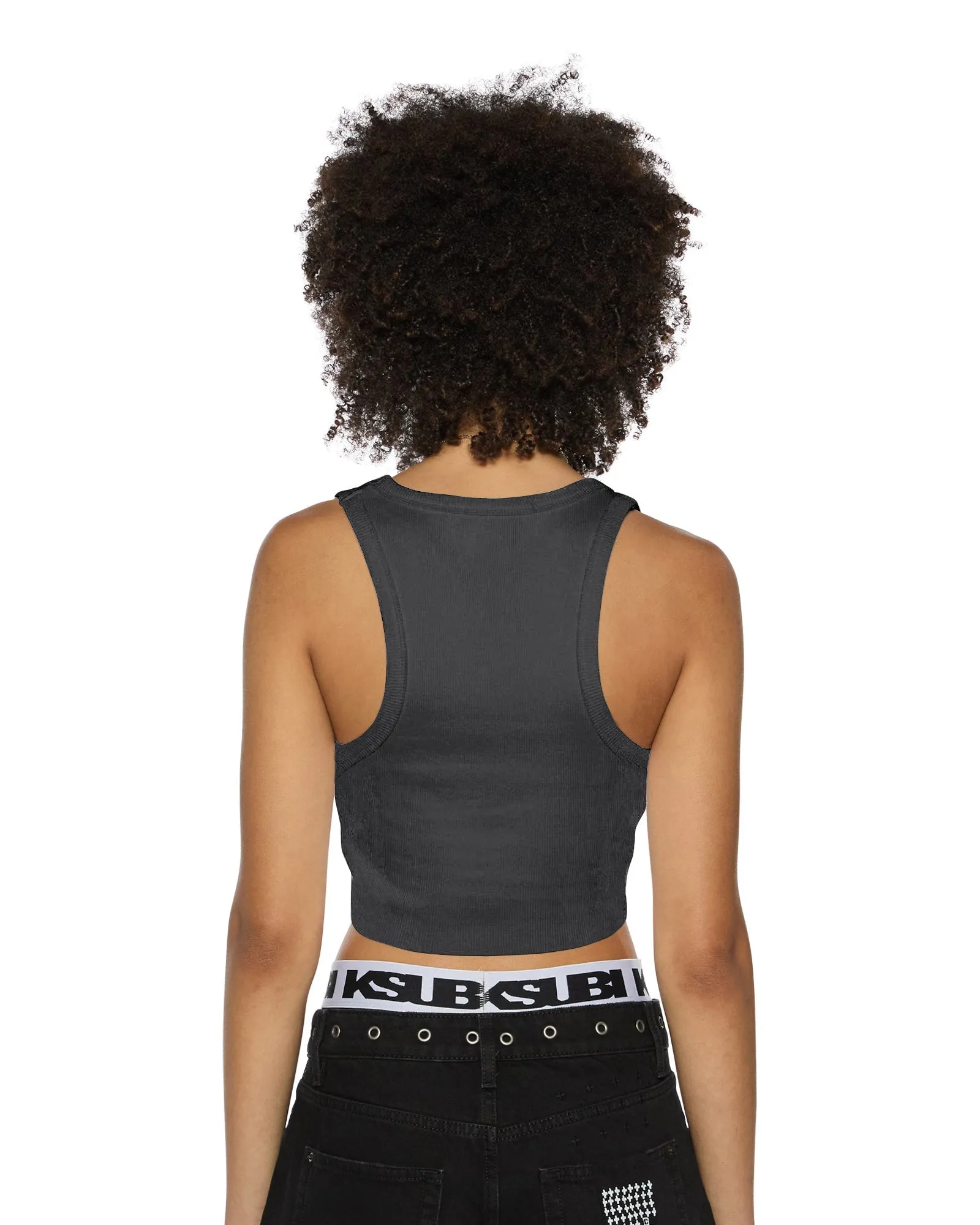1999 ORIGIN CROPPED TANK CHARCOAL sold by Ksubi product image thumbnail 4